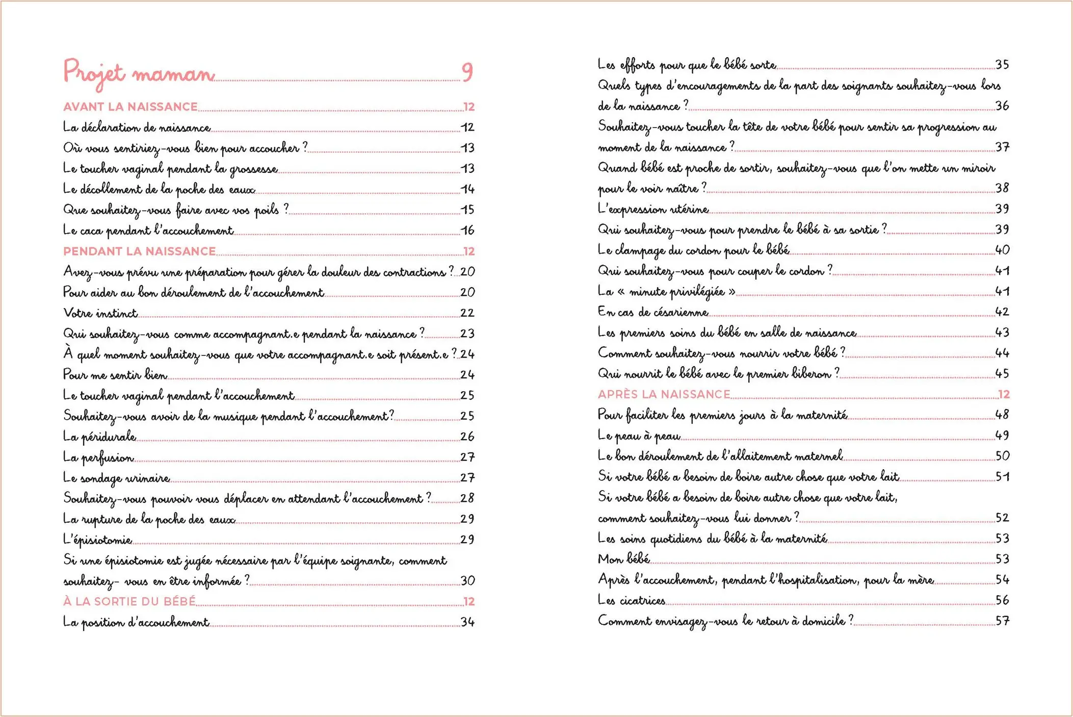 Mon projet de naissance - Pour préparer une grossesse qui vous ressemble  - Parents -  - 9782095054939 - page-interieure 01