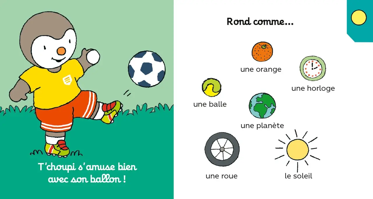 T'choupi - Les formes - Pour apprendre et reconnaître les formes ! - Livres à onglets - Dès 10 mois - Livre d'éveil - 9782095058760 - page-interieure 01
