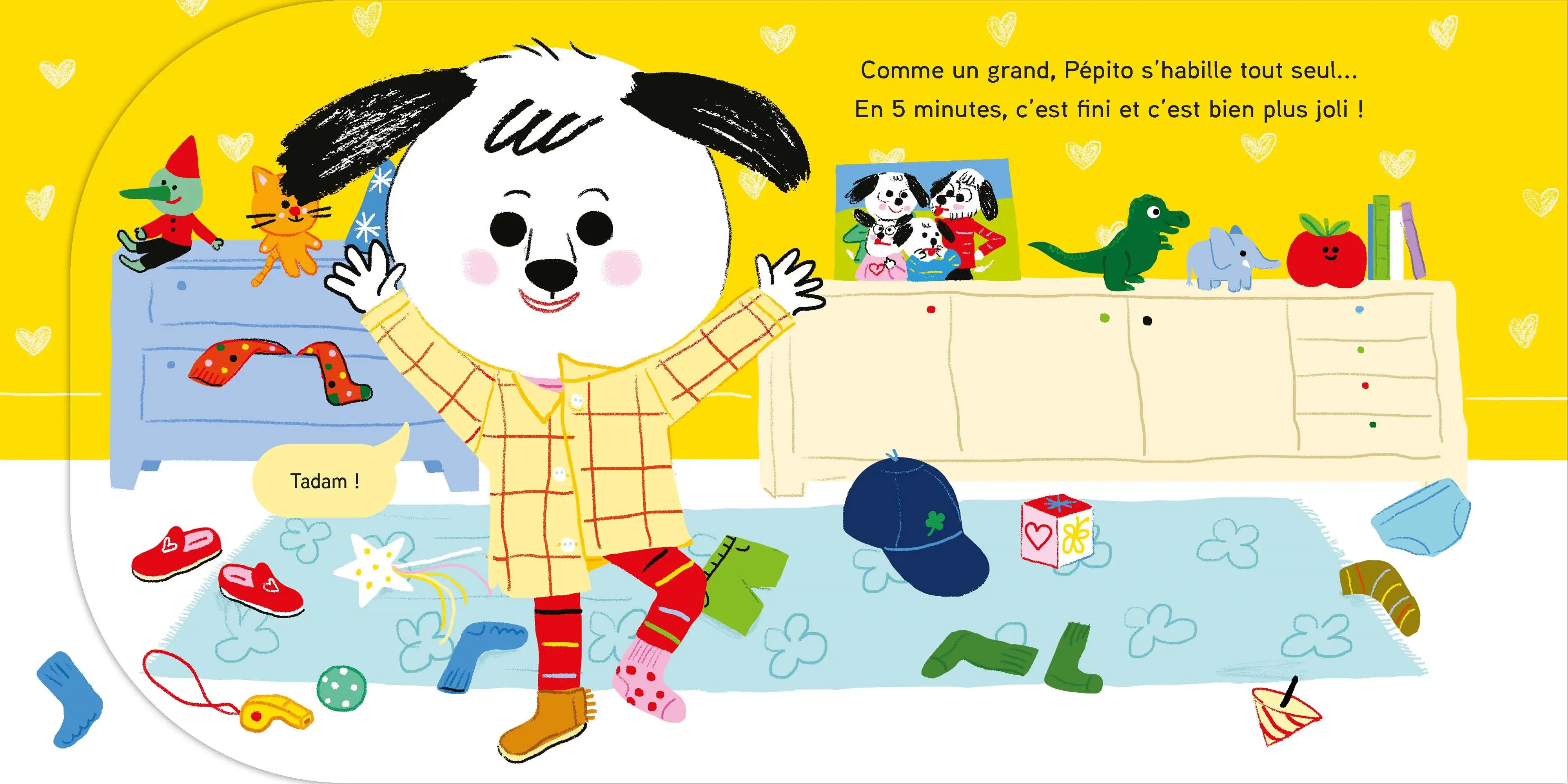 Pépito - Petit ou grand, qu'est ce qui rend fier ? Dès 18 mois - Livre d'éveil - 9782095058869 - page-interieure 01