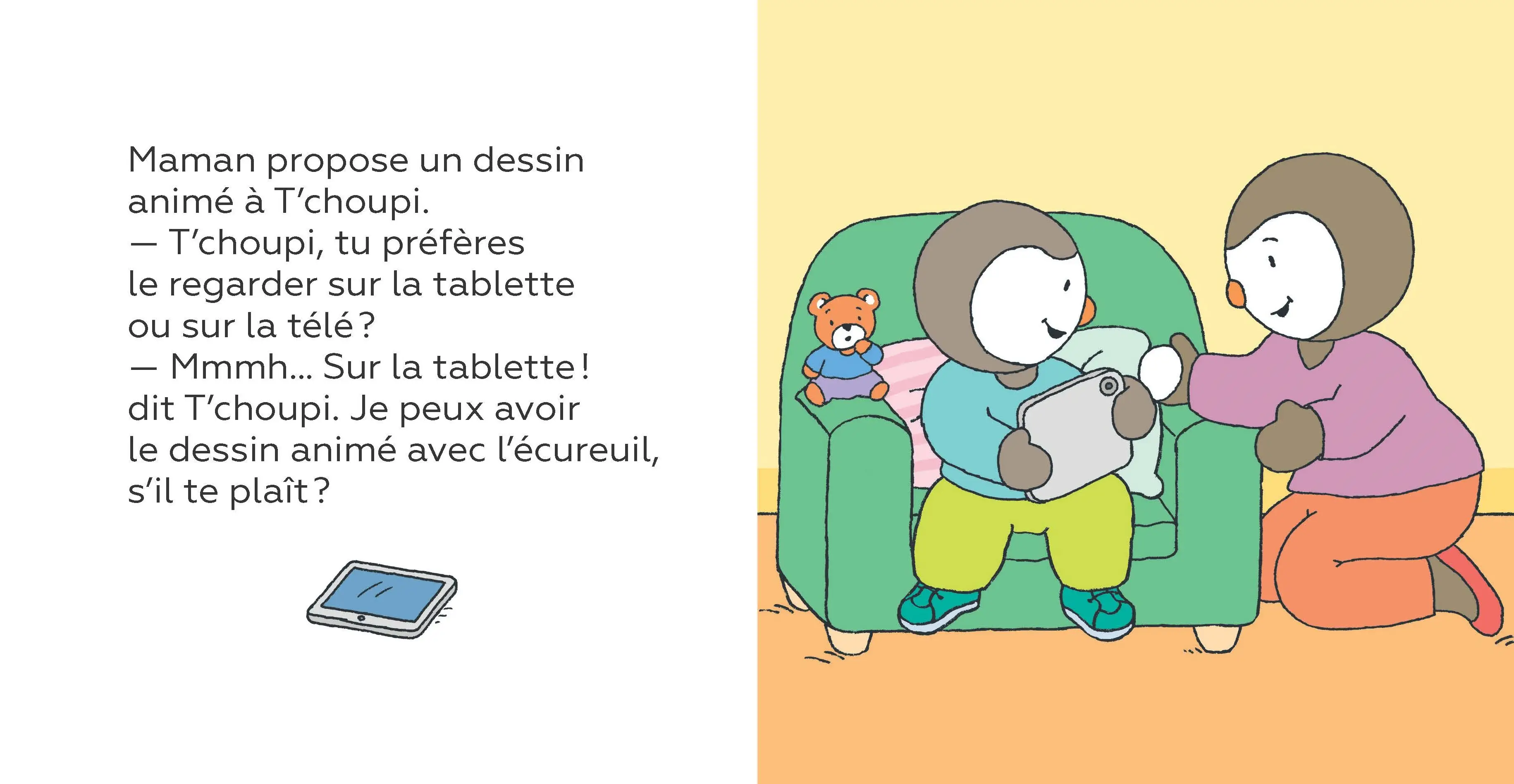 T'choupi s'amuse sans écran - album à lire et à écouter dès 2 ans - Album(s) - 9782095061258 - page-interieure 01