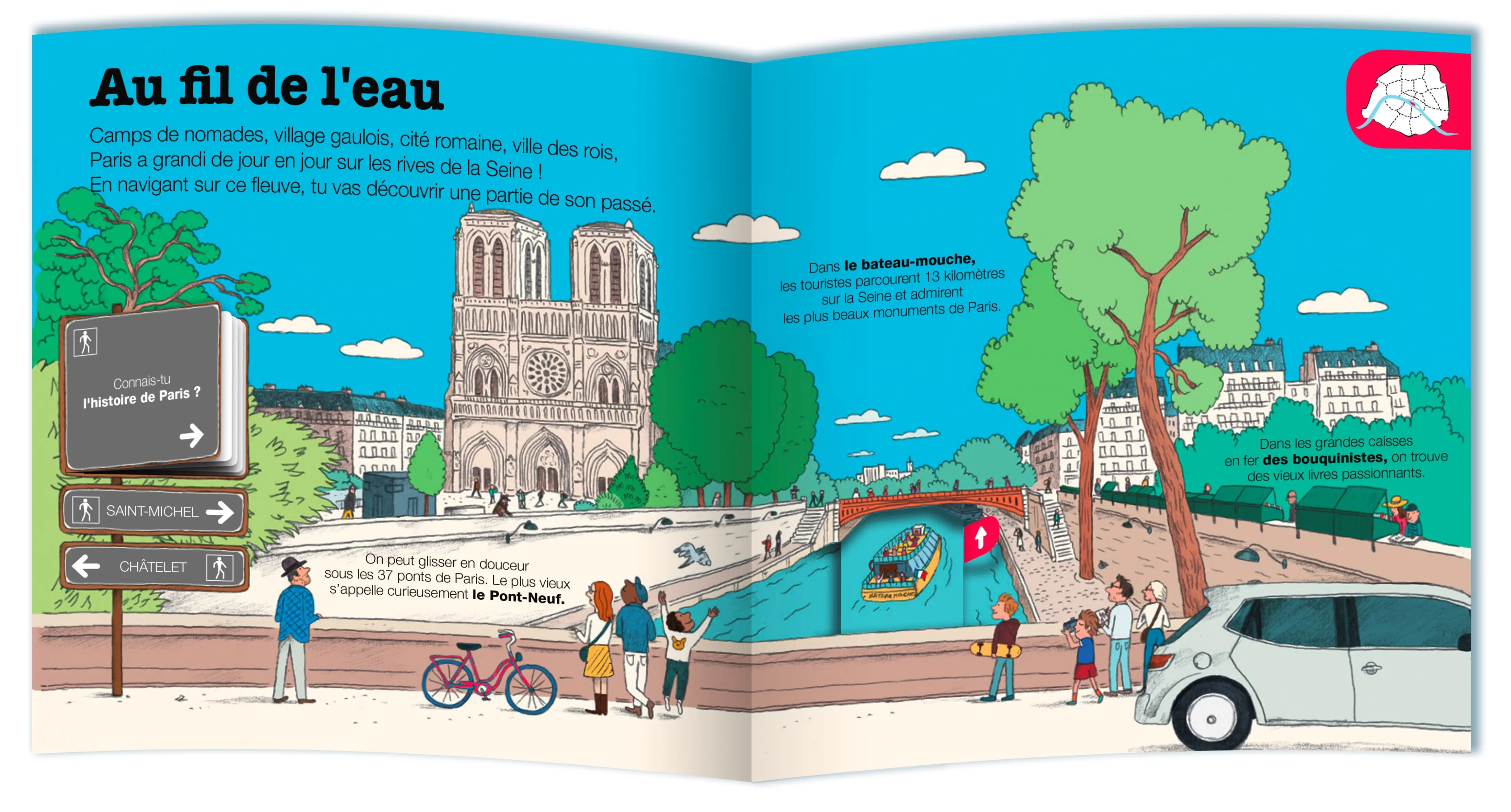 Paris - Livre animé Kididoc - Dès 6 ans - Livre documentaire - 9782095061807 - page-interieure 01