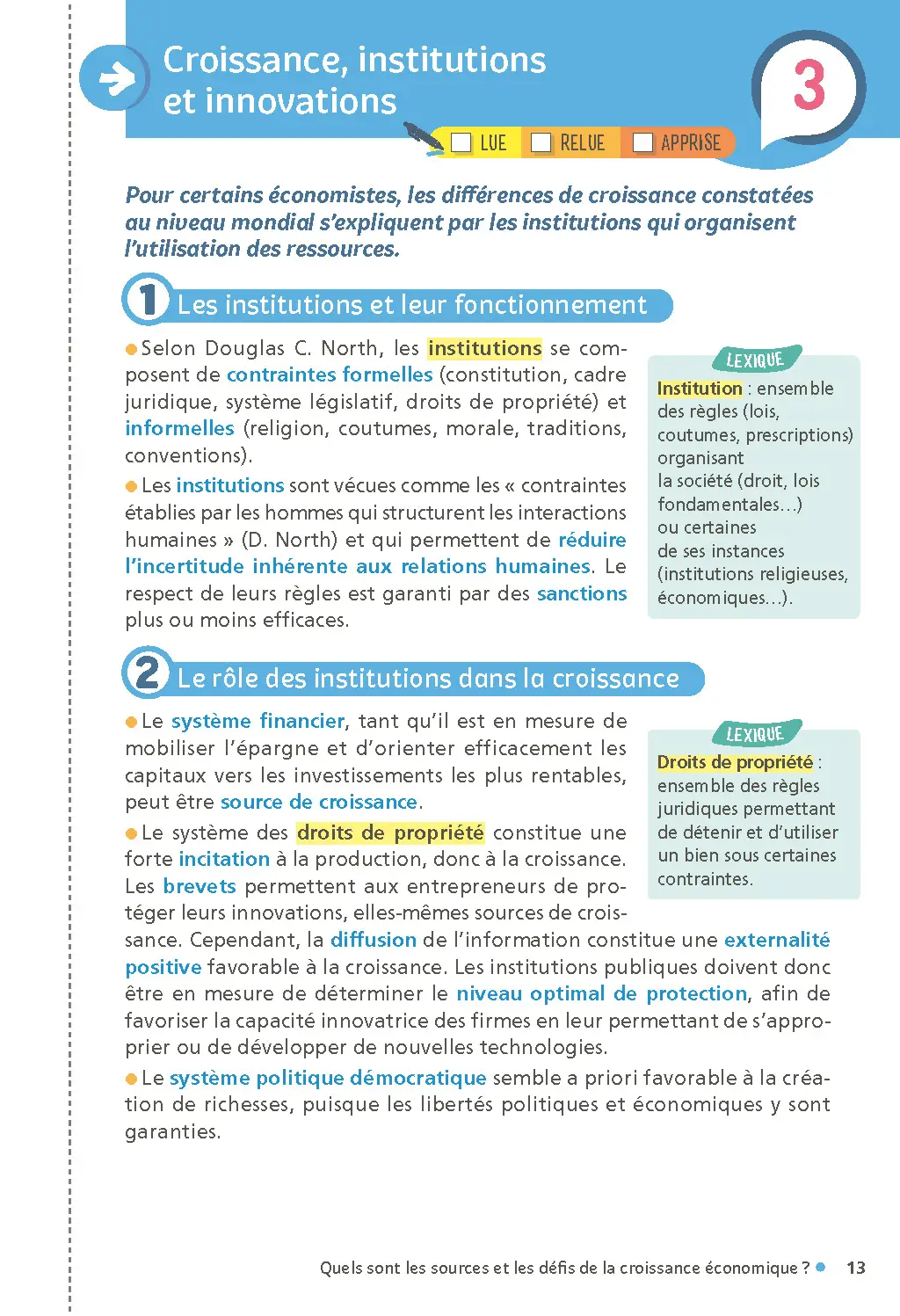 SES (Sciences économiques et sociales) Terminale - Mes fiches pour le BAC Term - BAC 2027 - Fiches - 9782095031923 - page intérieure 013