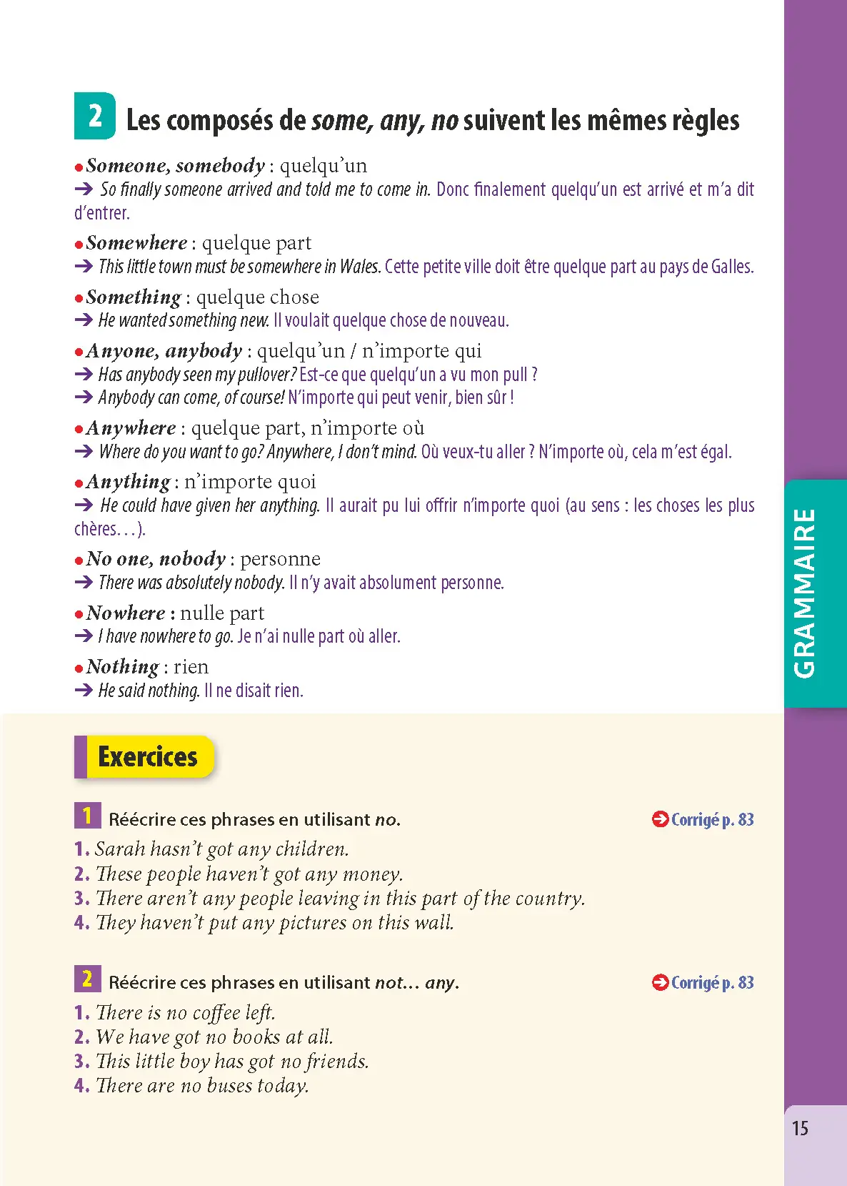 Anglais Lycée (2de-1re-Terminale) - ABC Excellence - Bac 2027 - Enseignement commun - Cours complets, Notions-clés et vidéos, Points méthode, Exercices et corrigés détaillés - Livre de cours, méthode et exercices - 9782091571454 - page intérieure 015