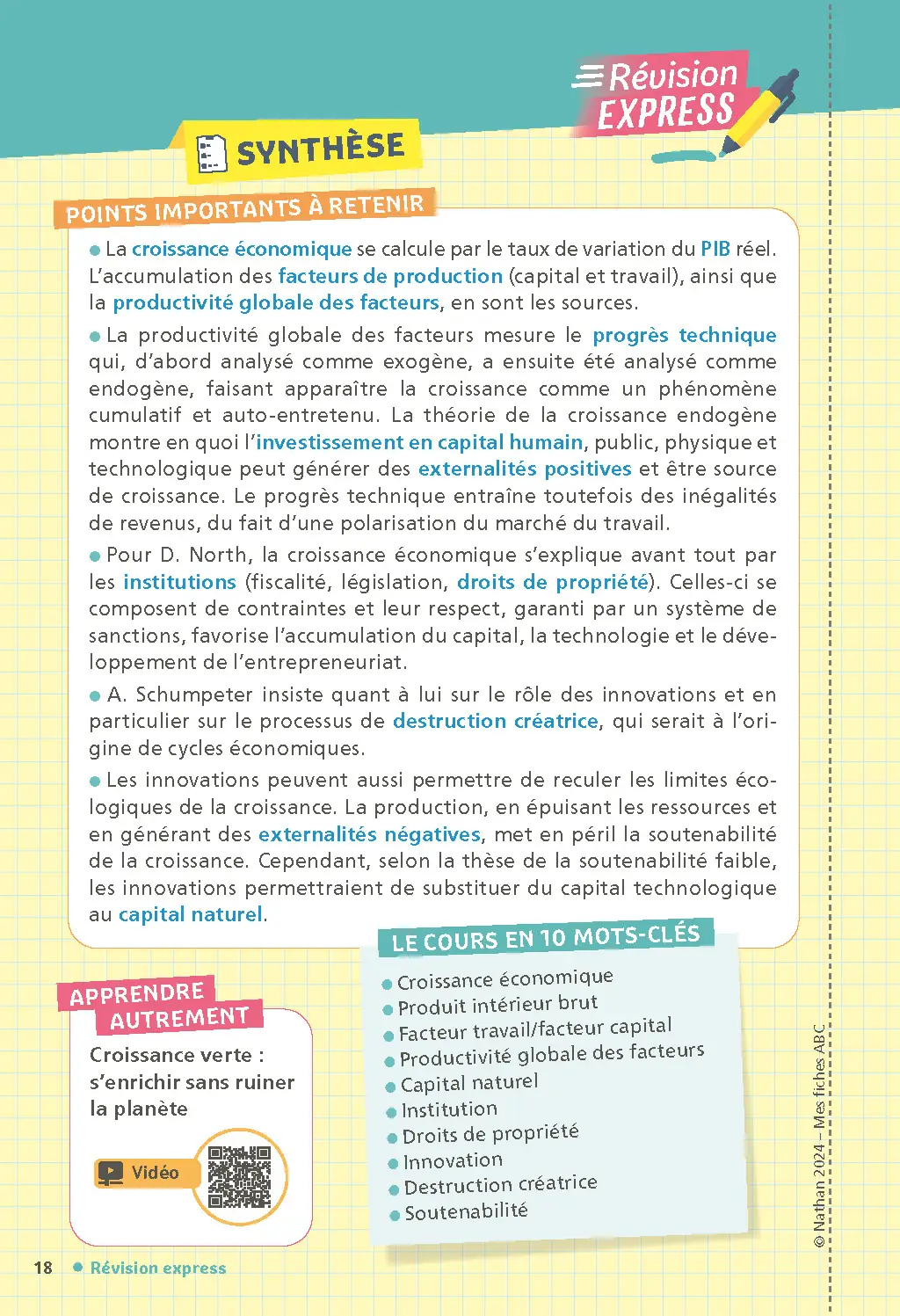 SES (Sciences économiques et sociales) Terminale - Mes fiches pour le BAC Term - BAC 2027 - Fiches - 9782095031923 - page intérieure 018