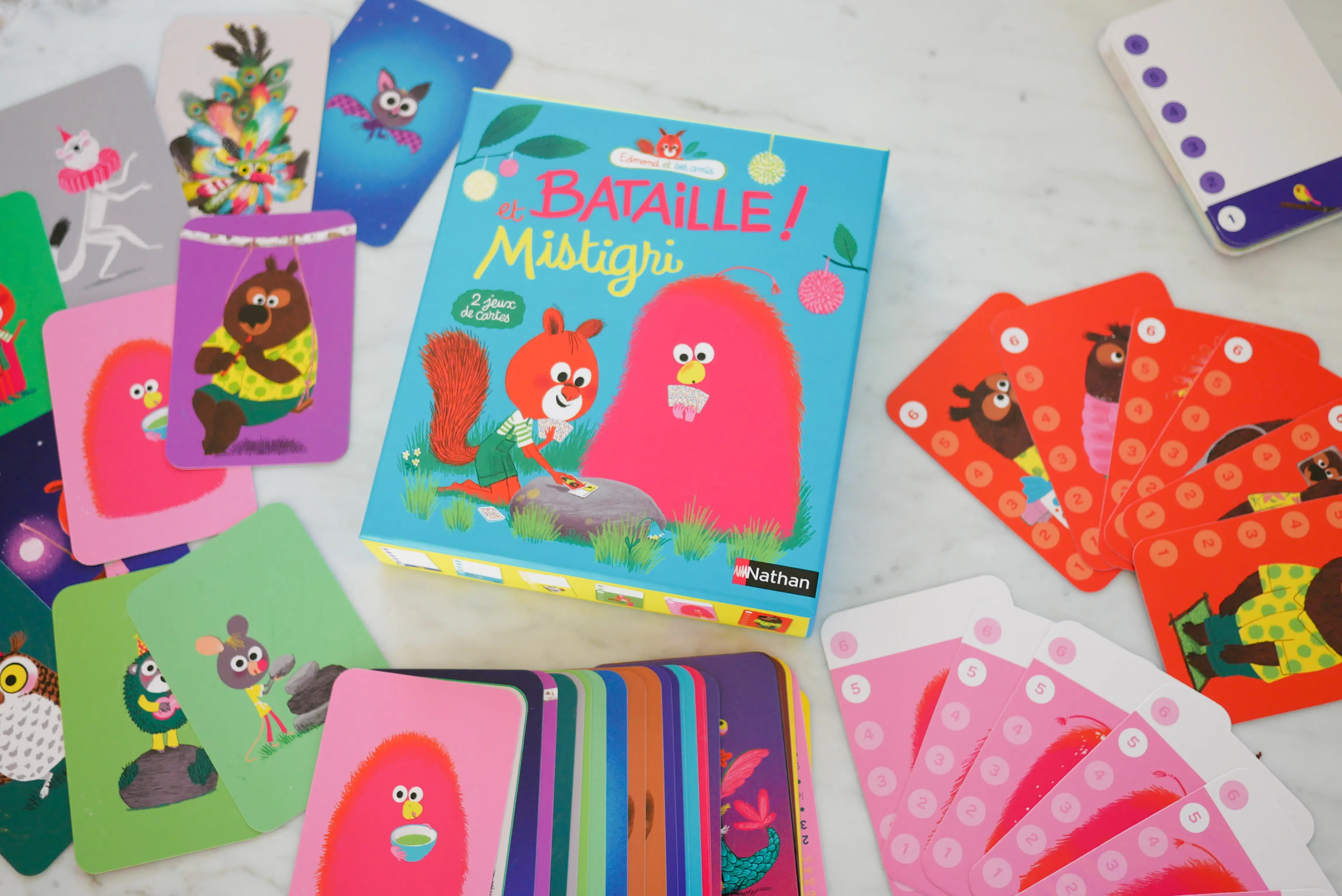 Edmond et ses amis - Bataille et Mistrigri -  2 jeux de cartes - Dès 3 ans - Coffret - 3133092791253 - page-interieure 02