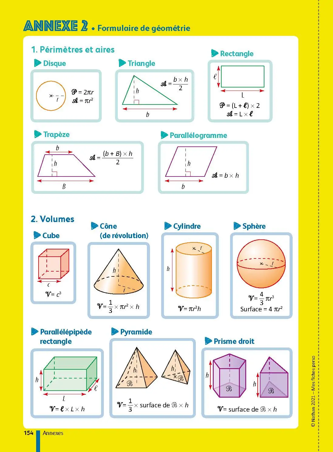 Mes fiches Perso - Calcul mental - Maths 3e - Des fiches sur le programme du Brevet et des fiches à personnaliser - Brevet 2027 - Fiches - 9782091575926 - page intérieure 02