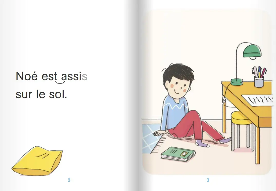 Regarde, je lis avec Noé et Mila -  lecture CP -  Niveau 1 - Vive les amis ! - Roman - 9782091932682 - page-interieure 02
