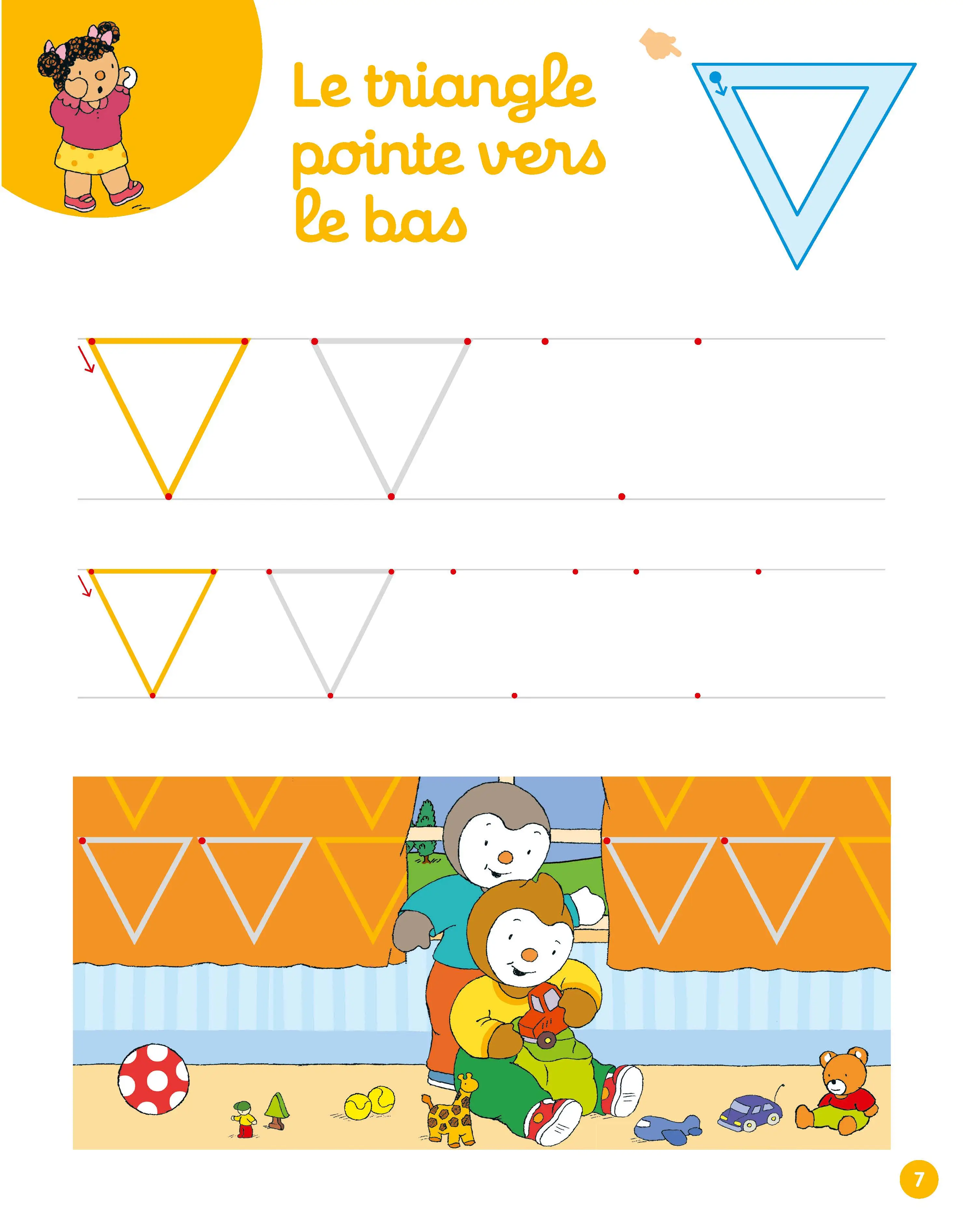 T'choupi mon cahier ardoise effaçable- Pour s'entraîner à dessiner ses premières formes (boucles, ponts, lignes ...) - Dès 3 ans  - Cahier d'exercices - 9782091934907 - page-interieure 02