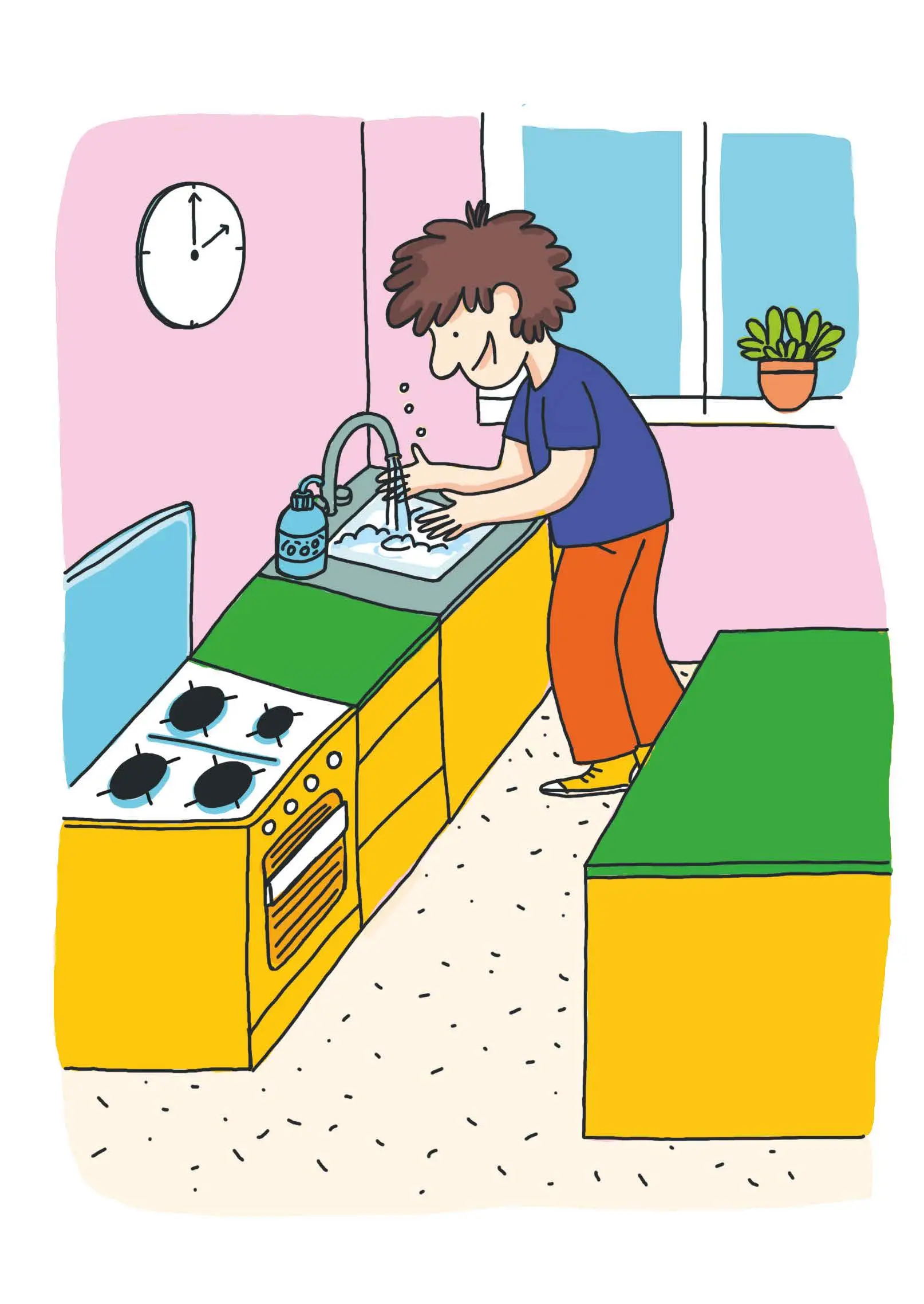 Regarde, je lis avec Noé et Mila - lecture CP - Niveau 1+ - Noé fait des crêpes - Roman - 9782091934921 - page intérieure 02