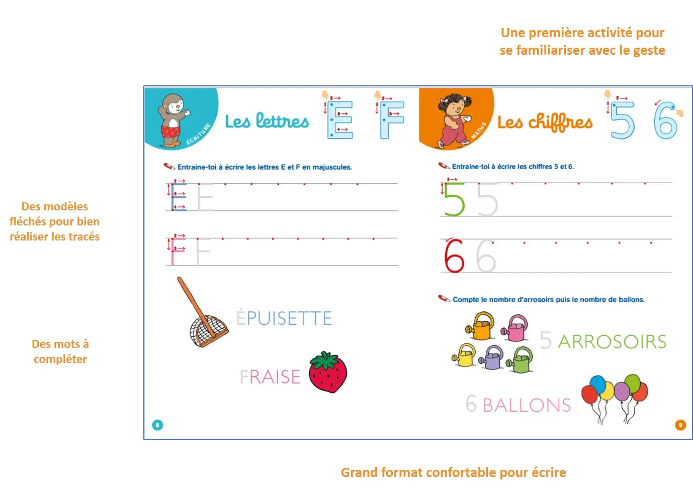 T'choupi Mon cahier ardoise effaçable - Ma moyenne section - dès 4 ans - Cahier d'exercices - 9782091935553 - page-interieure 02