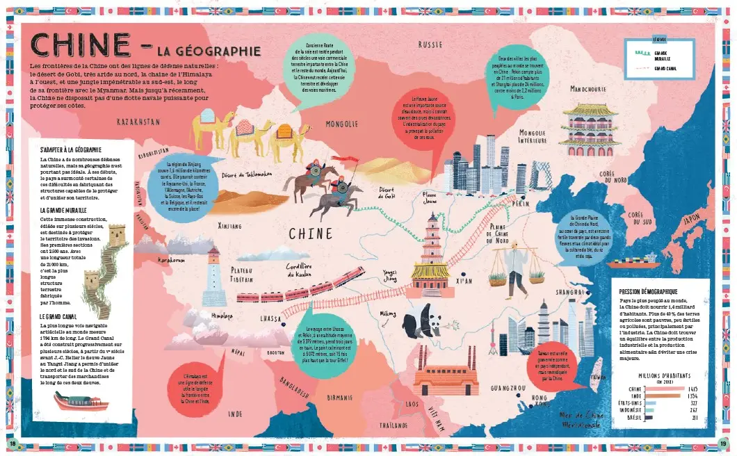 Notre monde expliqué en 12 cartes - Un livre documentaire passionnant pour s'initier à la géopolitique, dès 10 ans - Livre documentaire - 9782092492383 - page-interieure 02