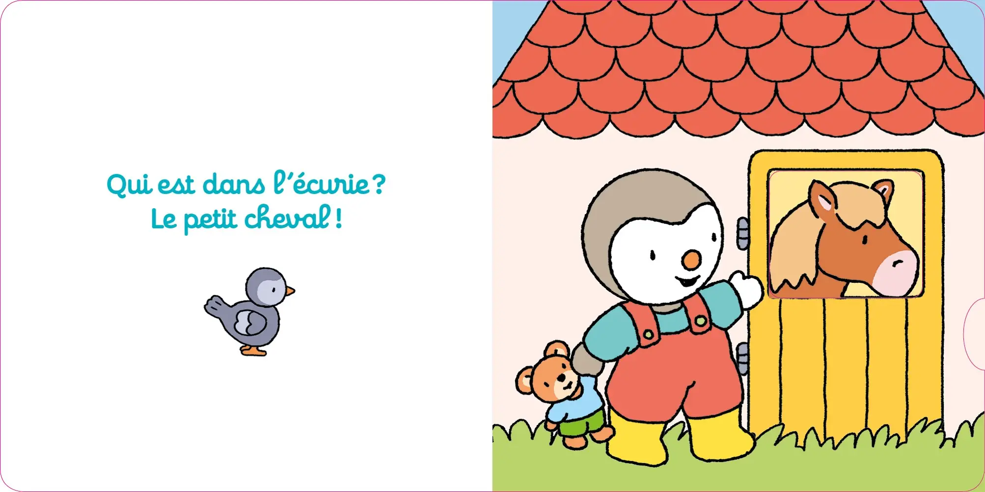 Bébé T'choupi - les animaux - livre animé - dès 6 mois - Livre d'éveil - 9782092493168 - page intérieure 02