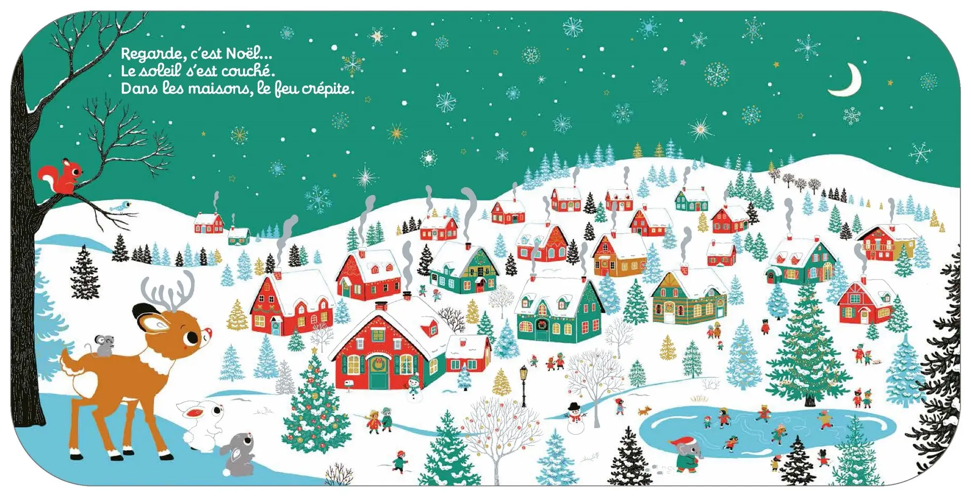 Regarde, c'est Noël ! - Livre d'éveil à toucher pour les bébés, dès 6 mois - Livre d'éveil - 9782092497036 - page-interieure 02