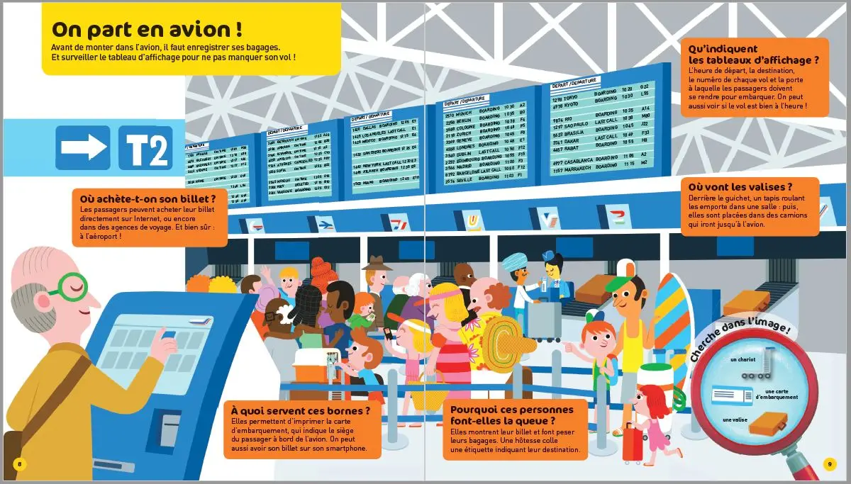 L'aéroport - Questions/Réponses - doc dès 5 ans - Livre documentaire - 9782092564264 - page-intérieure 02