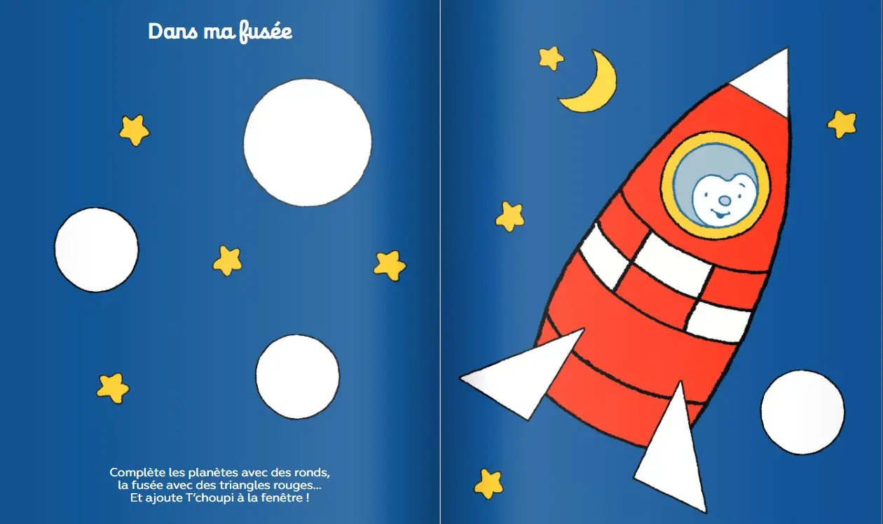 Mes gommettes T'choupi - Les formes - Plus de 100 gommettes repositionnables- Dès 2 ans - Cahier d'activités - 9782092574744 - page-interieure 02