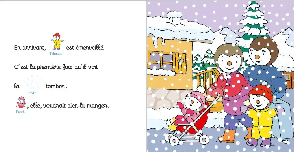 T'choupi à la neige - Une histoire à 2 voix - Dès 2 ans - Album(s) - 9782092581322 - page-interieure 02