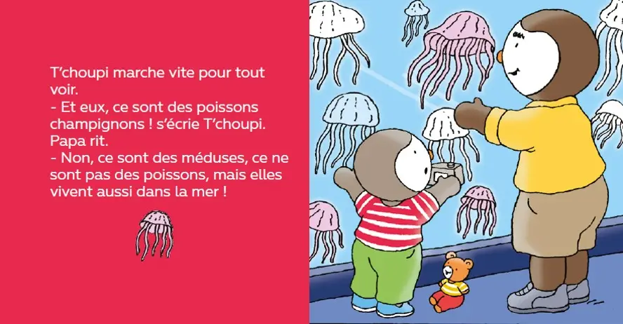 T'choupi va à l'aquarium - Album - dès 2 ans - Album(s) - 9782092593127 - page intérieure 02