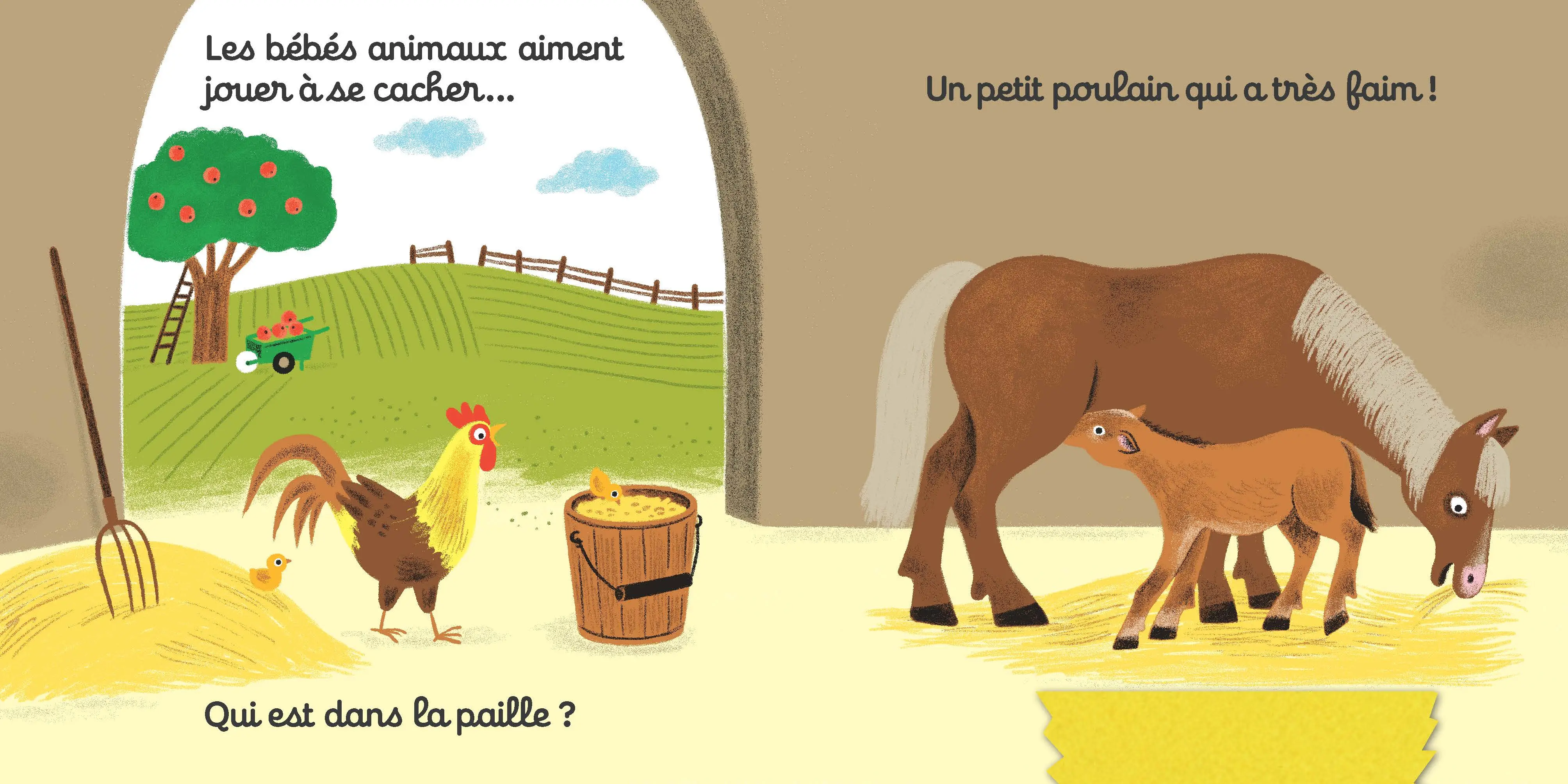 On se cache avec les bébés animaux - Livre coucou/caché - Dès 6 mois - Livre d'éveil - 9782092593752 - page intérieure 02