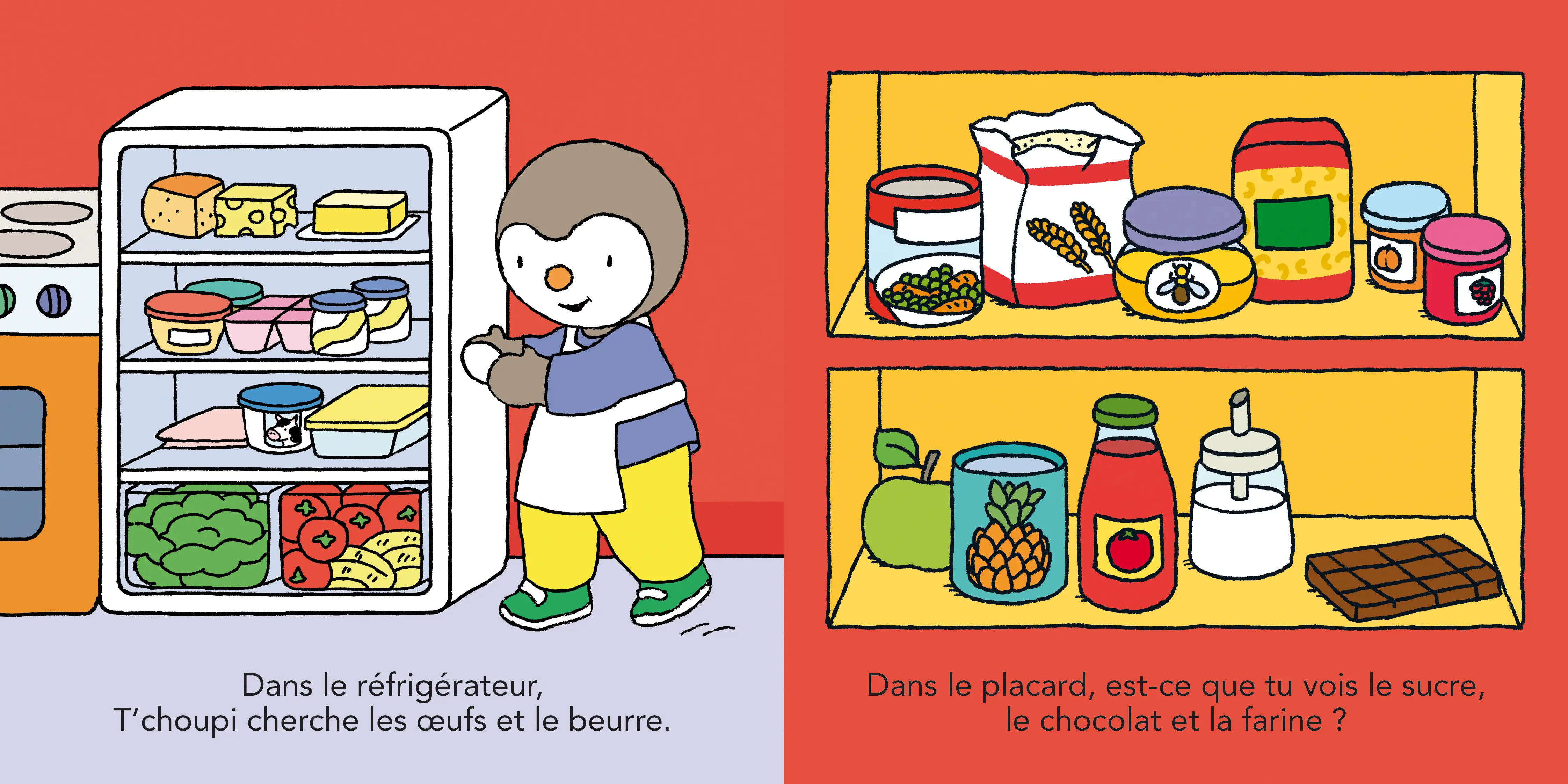 T'choupi cuisine comme un grand - histoire animée - dès 2 ans  - Livre d'éveil - 9782092594148 - page intérieure 02