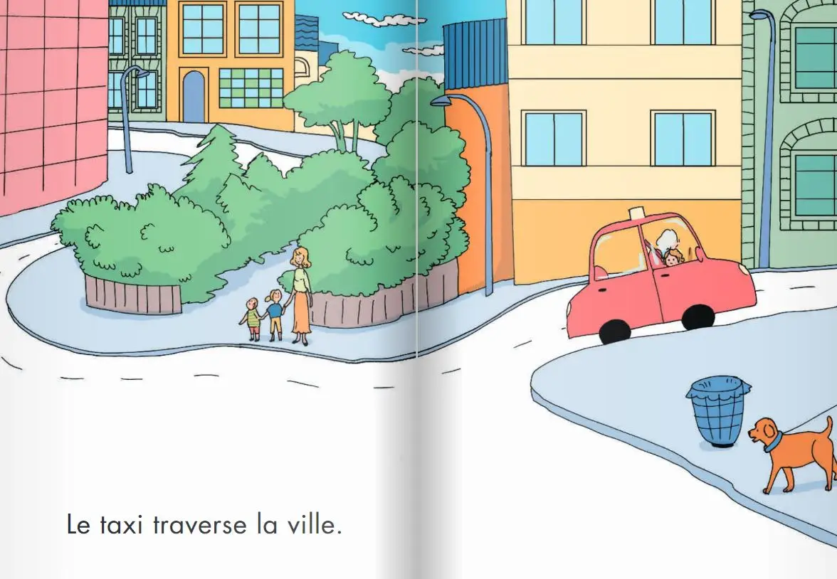 Mon coffret premières lectures Montessori : Le taxi de mamie - Niveau 1 - 4/7  ans - Roman - 9782092789247 - page intérieure 02