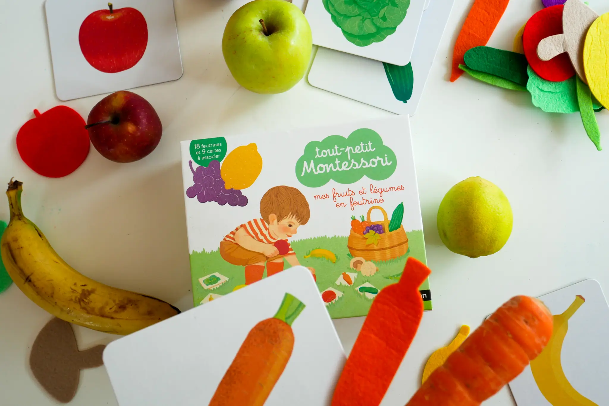 Tout-petit Montessori - Les fruits et légumes - Dès 15 mois - Coffret - 9782092789582 - page-intérieure 02