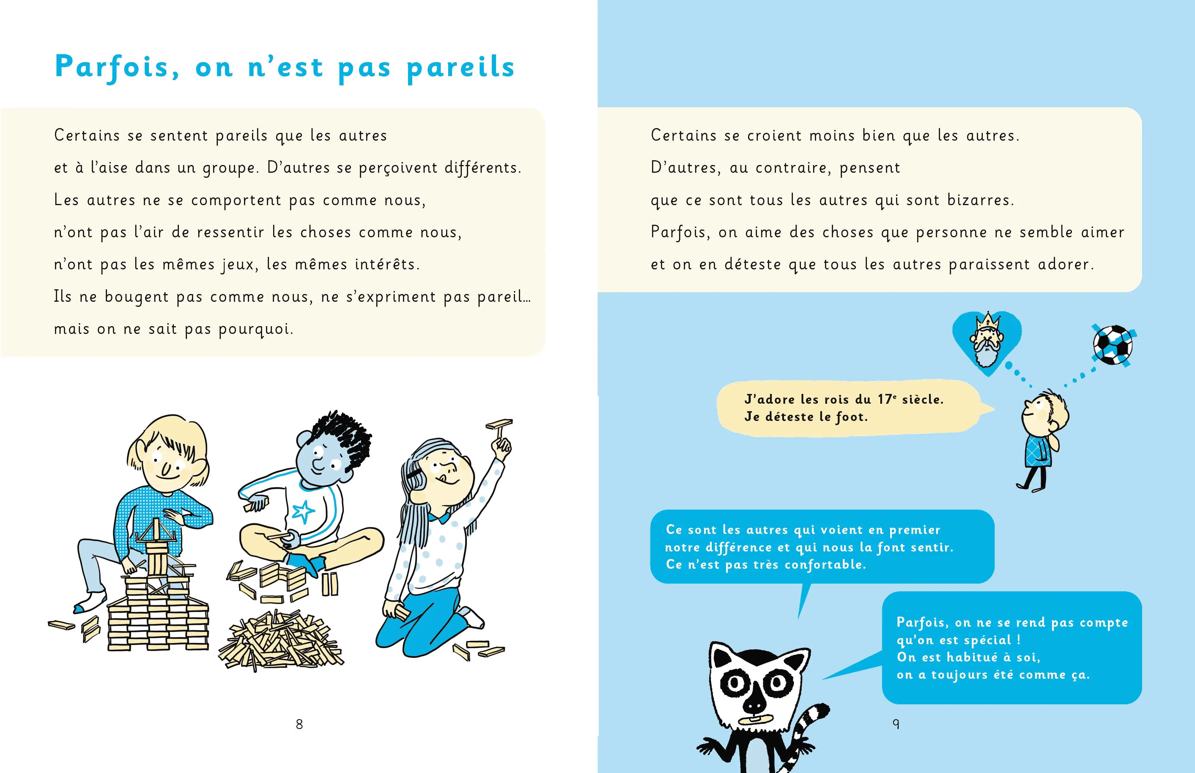 Pareils pas pareils - DYS, TDAH, autistes...Comment fonctionnent nos cerveaux ? Tout comprendre pour mieux vivre ensemble !  Guide pratique 6 ans et + - Livre documentaire - 9782095022396 - page-interieure 02