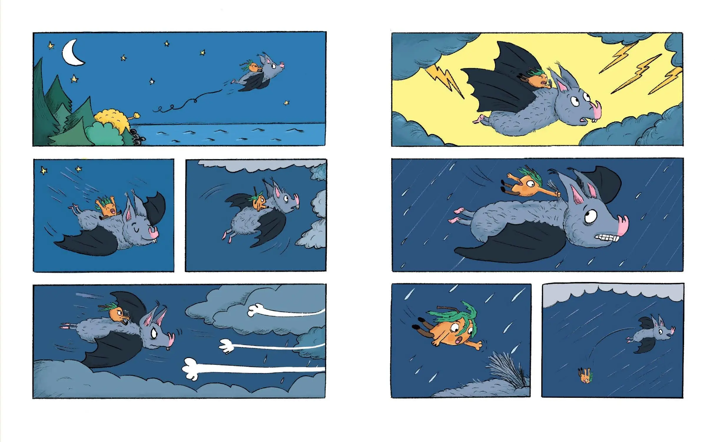 Noisette - Plouf ! Noisette - Le retour de la super Noisette - Une aventure sous-marine pleine d'humour - MINI BULLES - BD sans textes - dès 3 ans - BD - 9782095023713 - page-interieure 02
