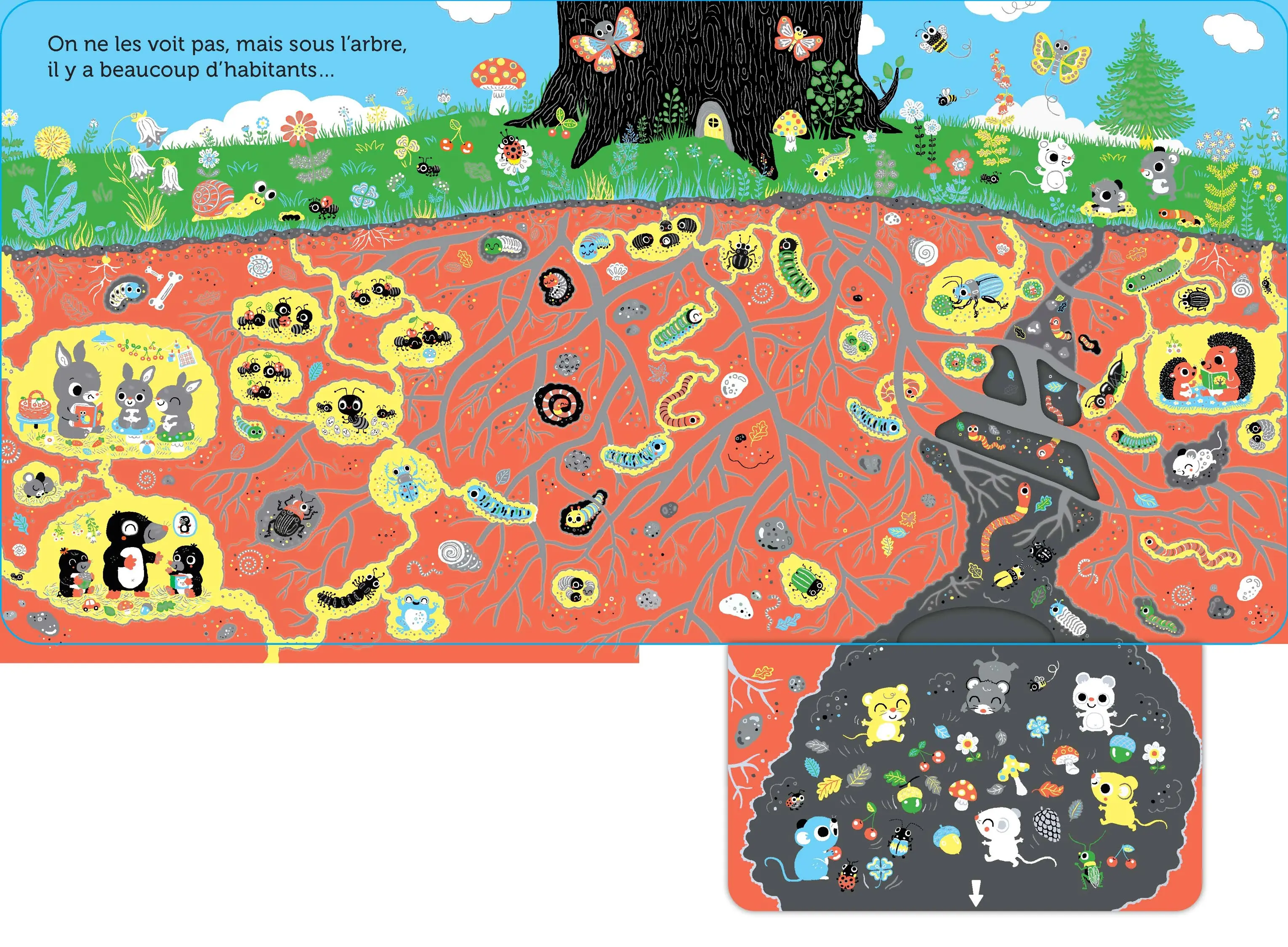 Promenade dans l'arbre - livre animé pour les bébés - dès 6 mois - Livre d'éveil - 9782095024383 - page-interieure 02