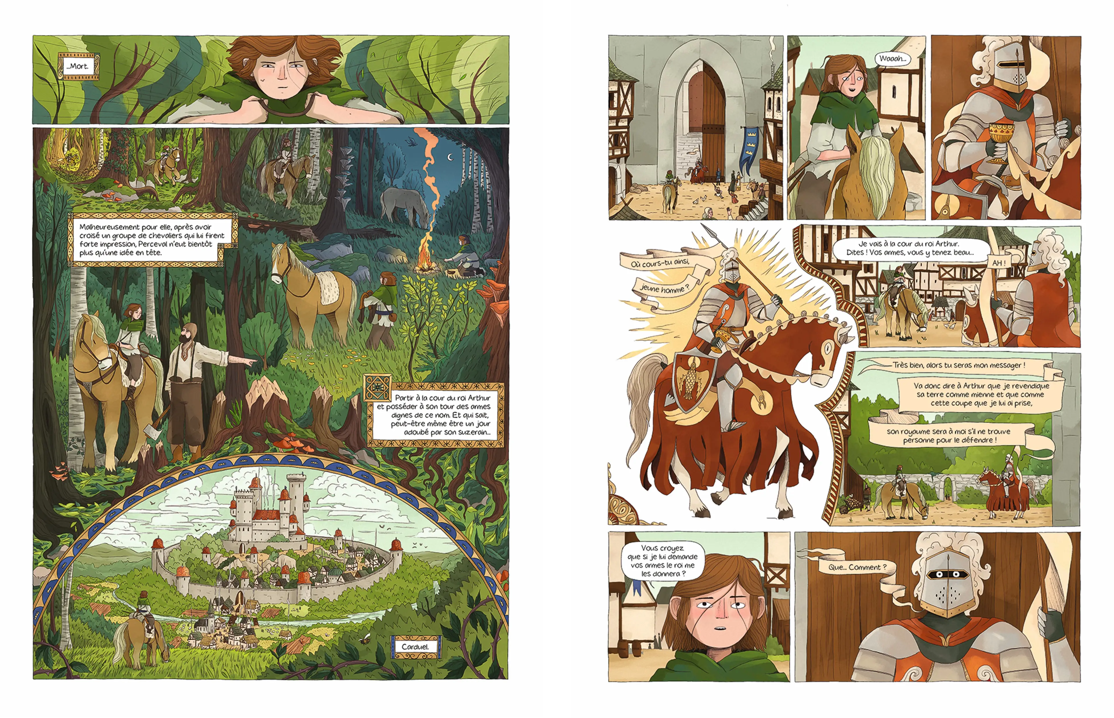 Perceval, un destin mythique à découvrir en BD dès 8 ans  - BD - 9782095025632 - page-interieure 02