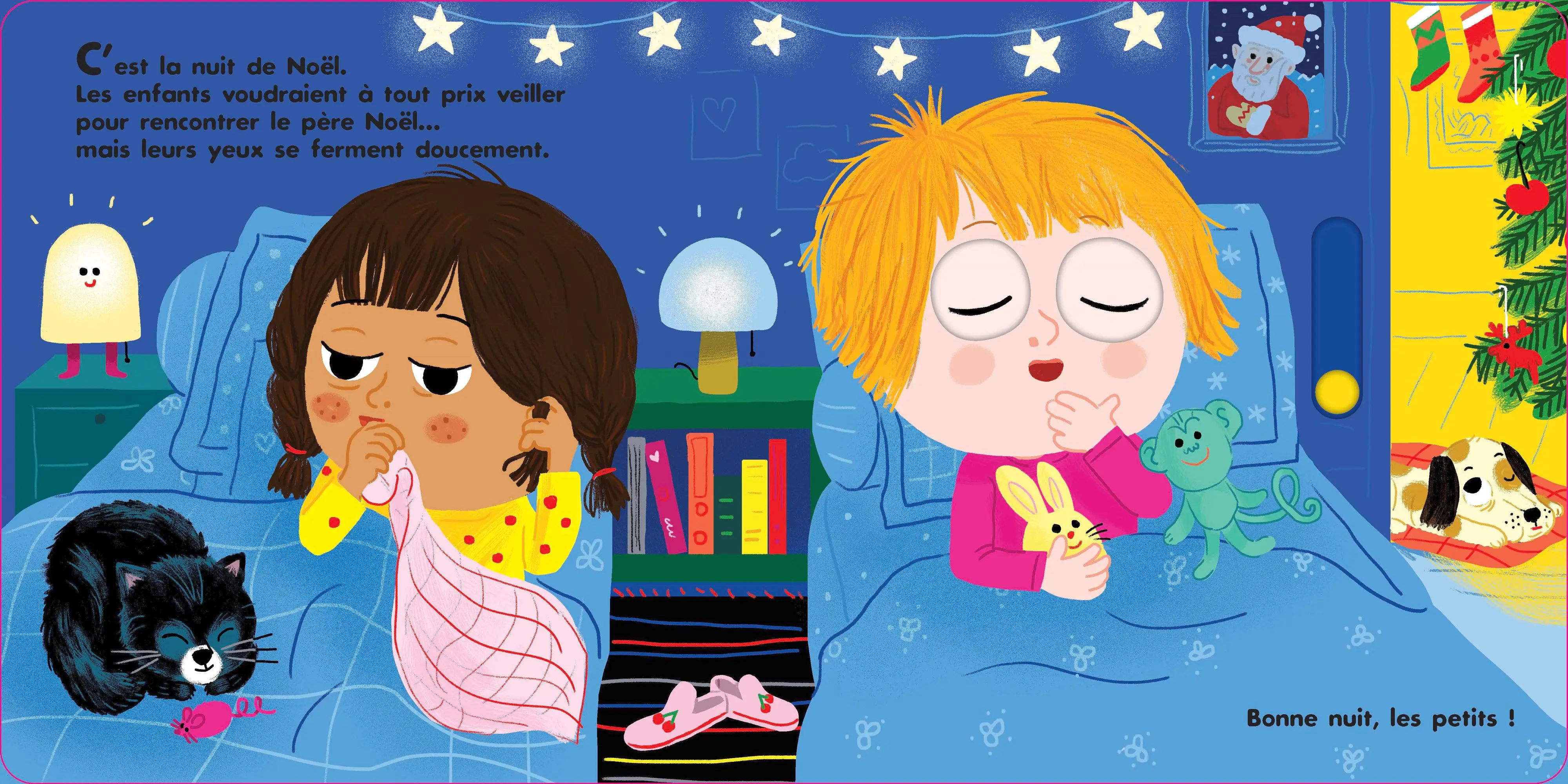 Au dodo - Père Noël, tu as sommeil ? - Une belle histoire de Noël avant d'aller dormir - Livre animé pour les bébés à partir de 6 mois - Livre d'éveil - 9782095028510 - page-interieure 02