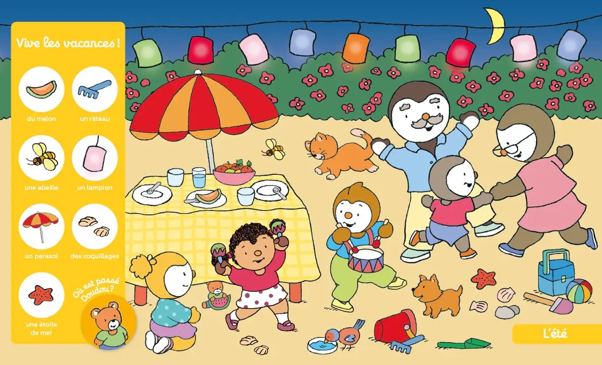 T'choupi  - Cherche et trouve les saisons - dès 2 ans  - Livre d'éveil - 9782095029371 - page-interieure 02