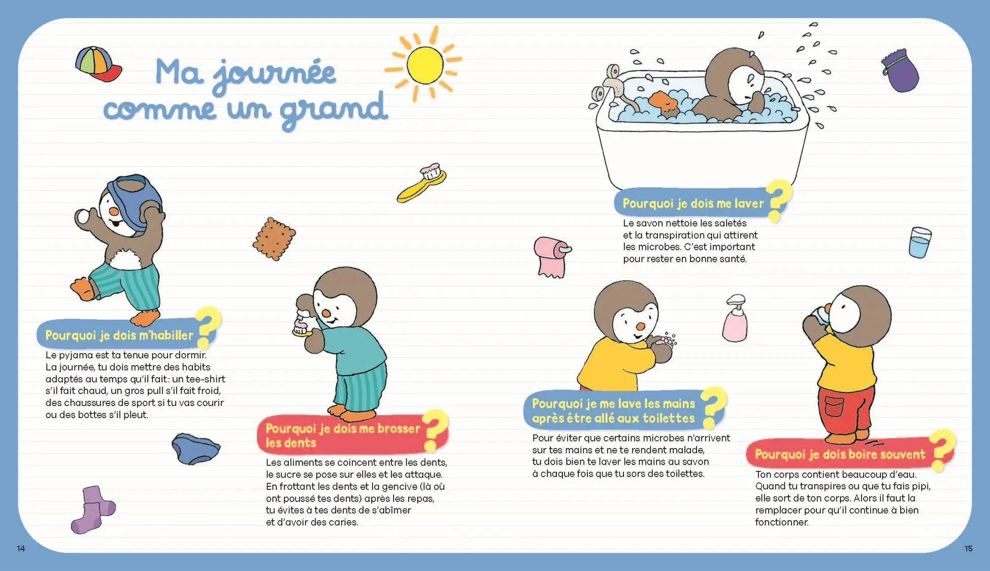 T'choupi : mon grand livre des pourquoi ? 144 questions-réponses pour découvrir le monde avec T'choupi - dès 3 ans - Livre documentaire - 9782095029418 - page-interieure 02