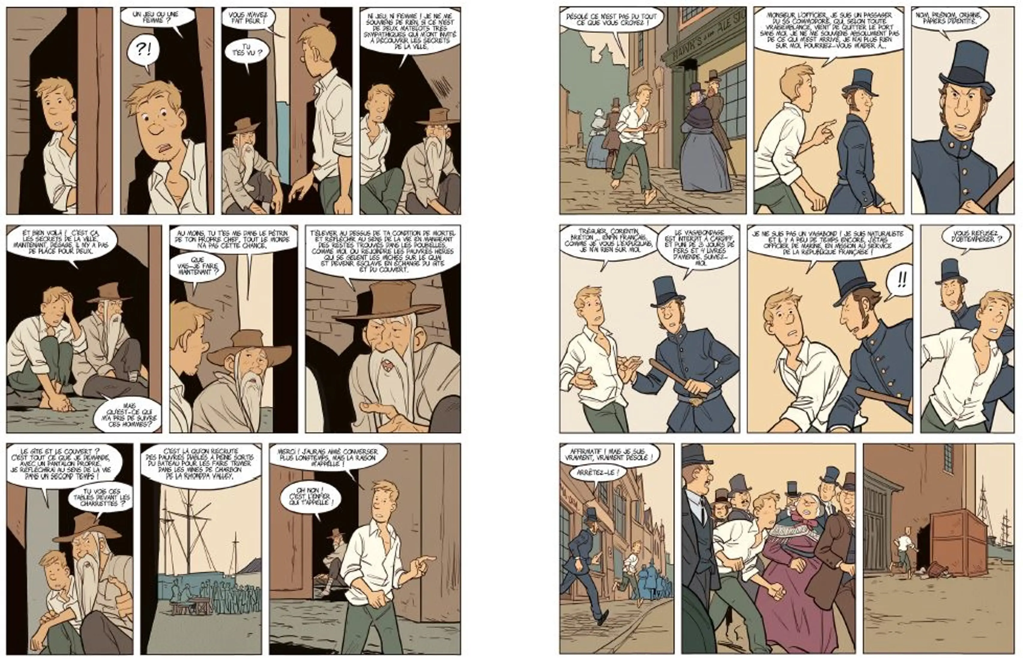 L'improbable révolution de Corentin Tréguier au Royaume-Uni - Une BD captivante sur la révolution sociale dans l'Angleterre industrielle  - BD - 9782095030162 - page-interieure 02
