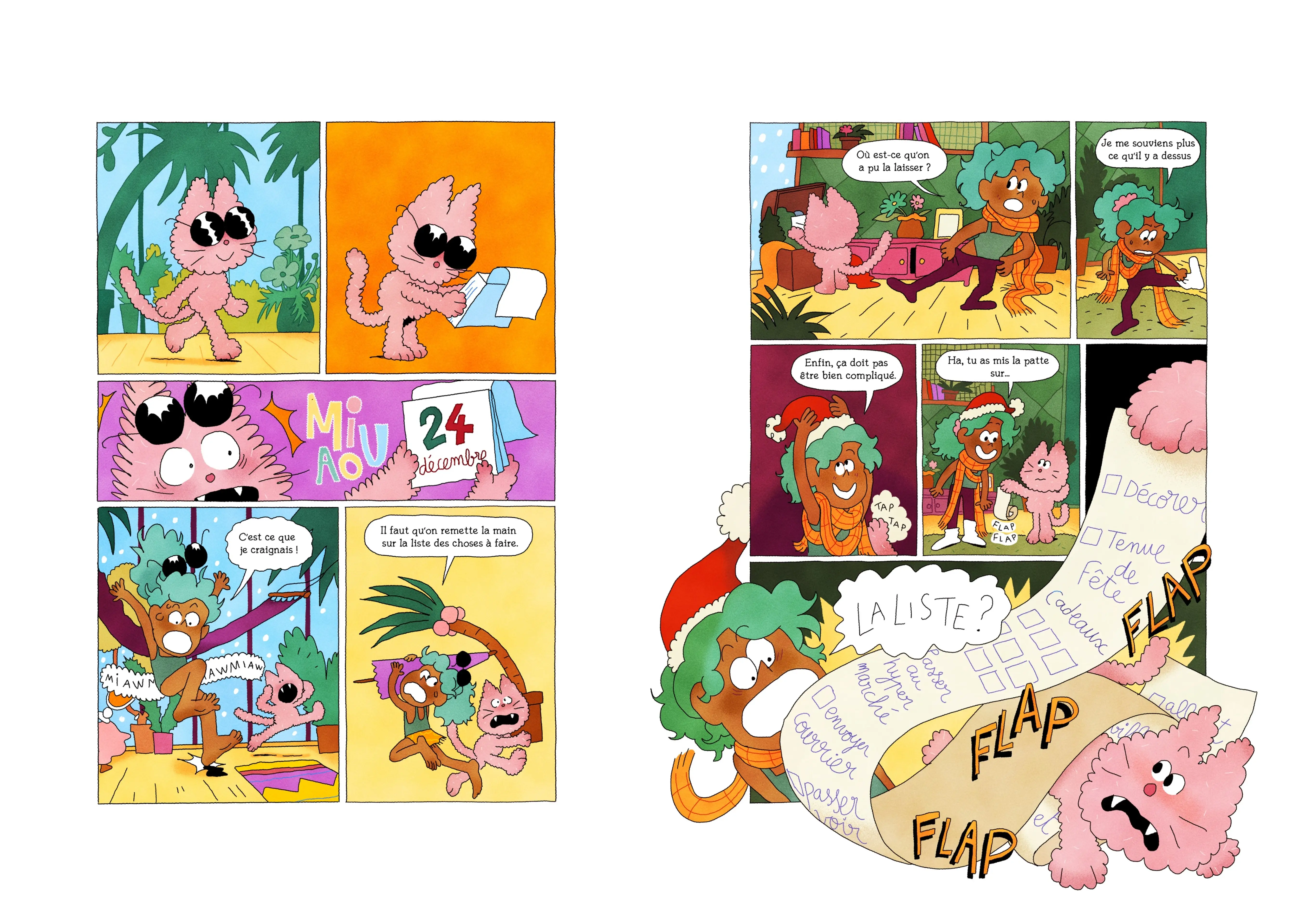 Une aventure Millie & Catsou : Noël Bif-bof - Une BD pour préparer le Noël que l'on désire - Dès 8 ans - BD - 9782095030728 - page-interieure 02