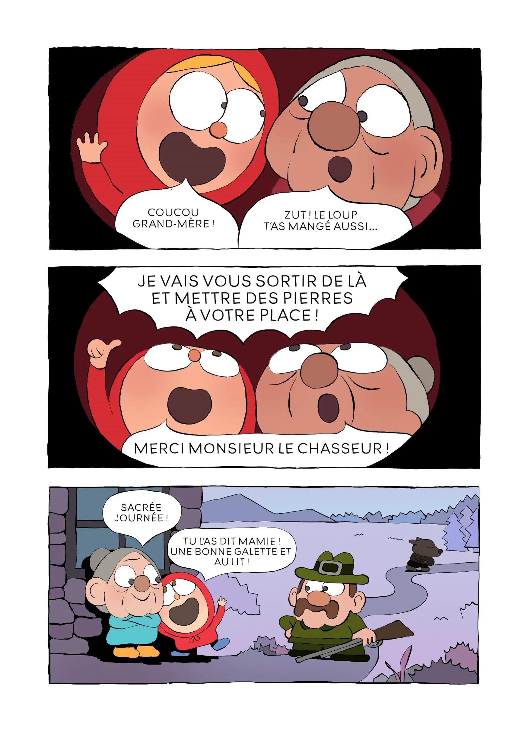Petit Chaperon Rouge ! - Le jour d'après...la suite incroyable (mais vraie !) du conte - BD - Dès 5 ans - BD - 9782095030735 - page-intérieure 02