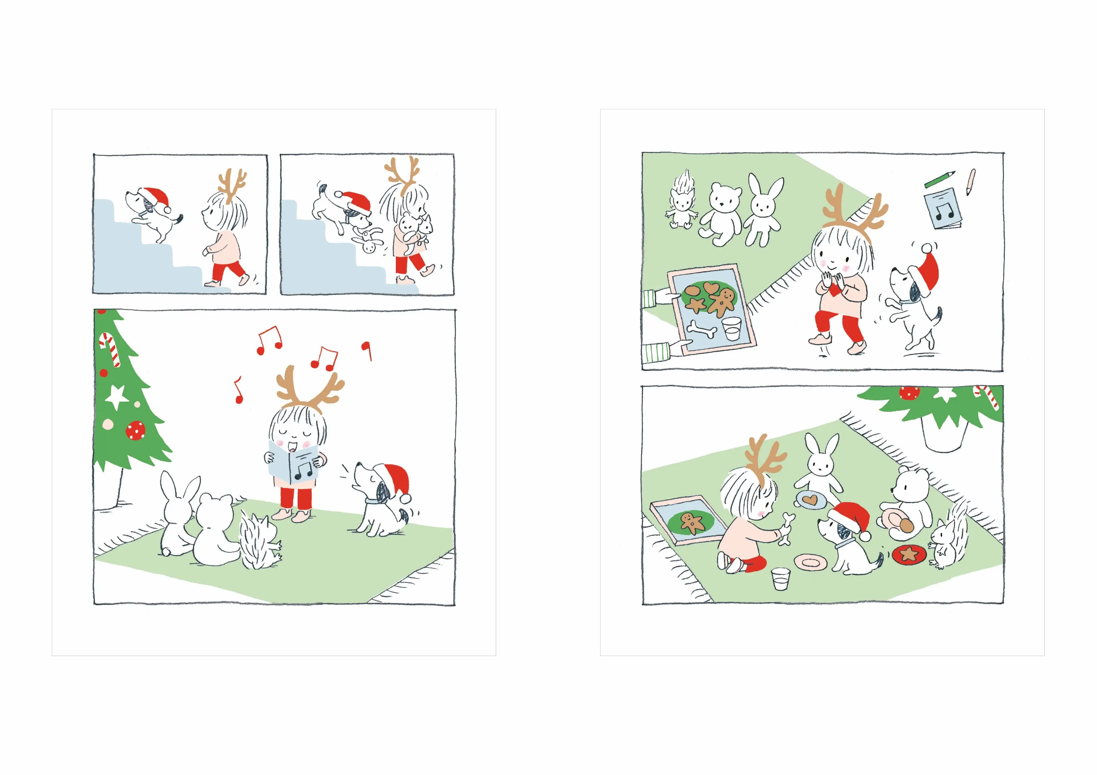 Petiote fête Noël - une BD parfaite pour patienter jusqu'à Noël - dès 3 ans - BD - 9782095039295 - page-interieure 02