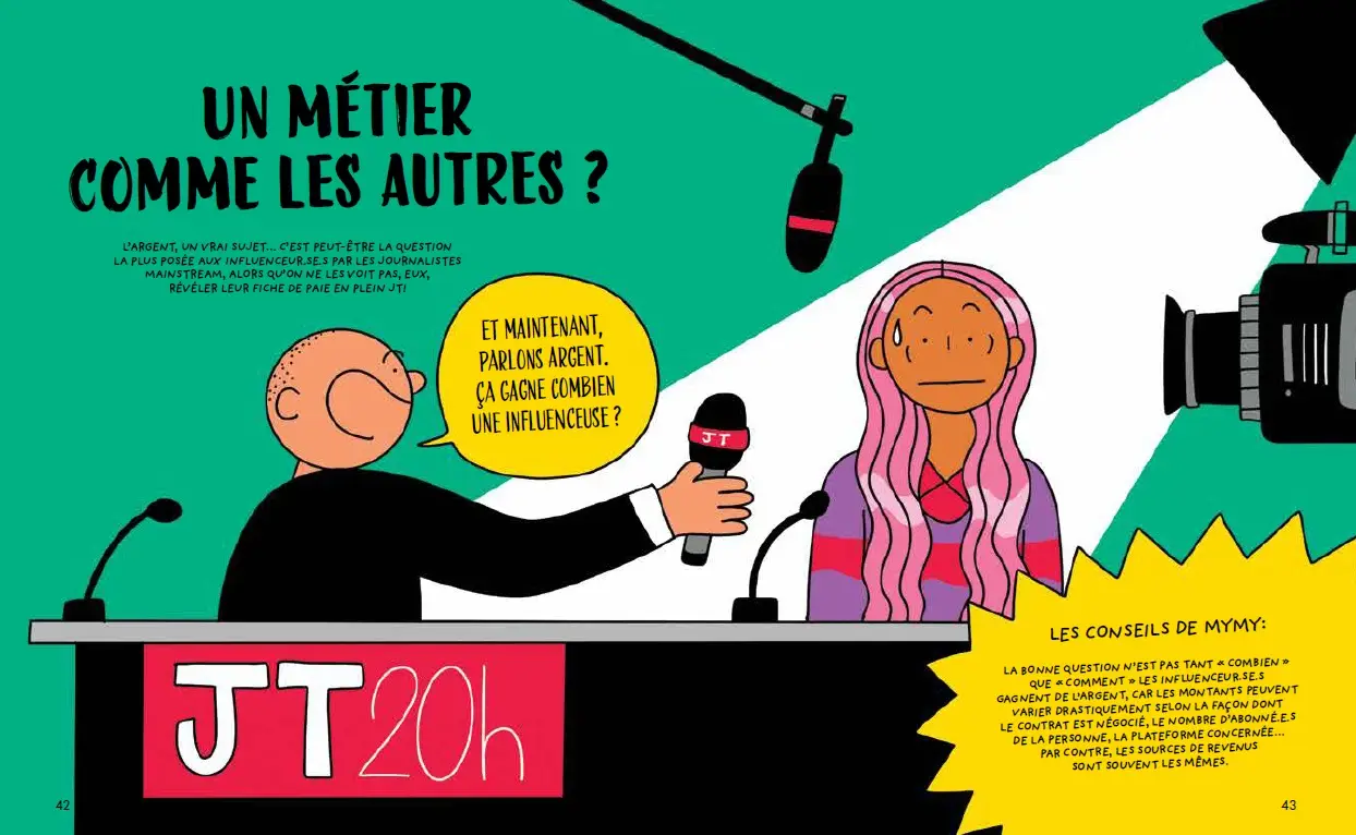 C'est moi l'influenceur.se - Le guide pratique en 10 chapitres pour devenir créateur de contenus - dès 13 ans - Livre documentaire - 9782095042073 - page-interieure 02