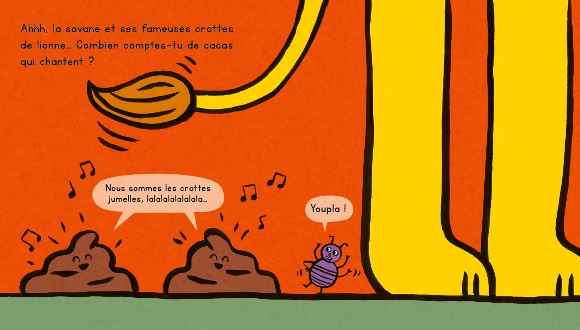 1,2,3 crottes ! - Un drôle de livre pour apprendre à compter jusqu'à 10 - dès 2 ans - Livre d'éveil - 9782095042691 - page-interieure 02