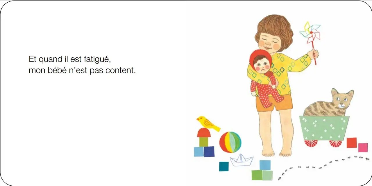 Mon bébé - Un bel album plein de fantaisie où le tout-petit joue à être grand - Dès 2 ans - Livre d'éveil - 9782095043735 - page-interieure 02