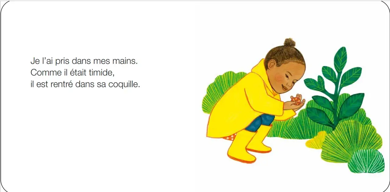 Mon escargot - Une douce aventure de découverte où la magie se cache dans les petites choses du jardin - dès 2 ans  - Livre d'éveil - 9782095043773 - page-interieure 02