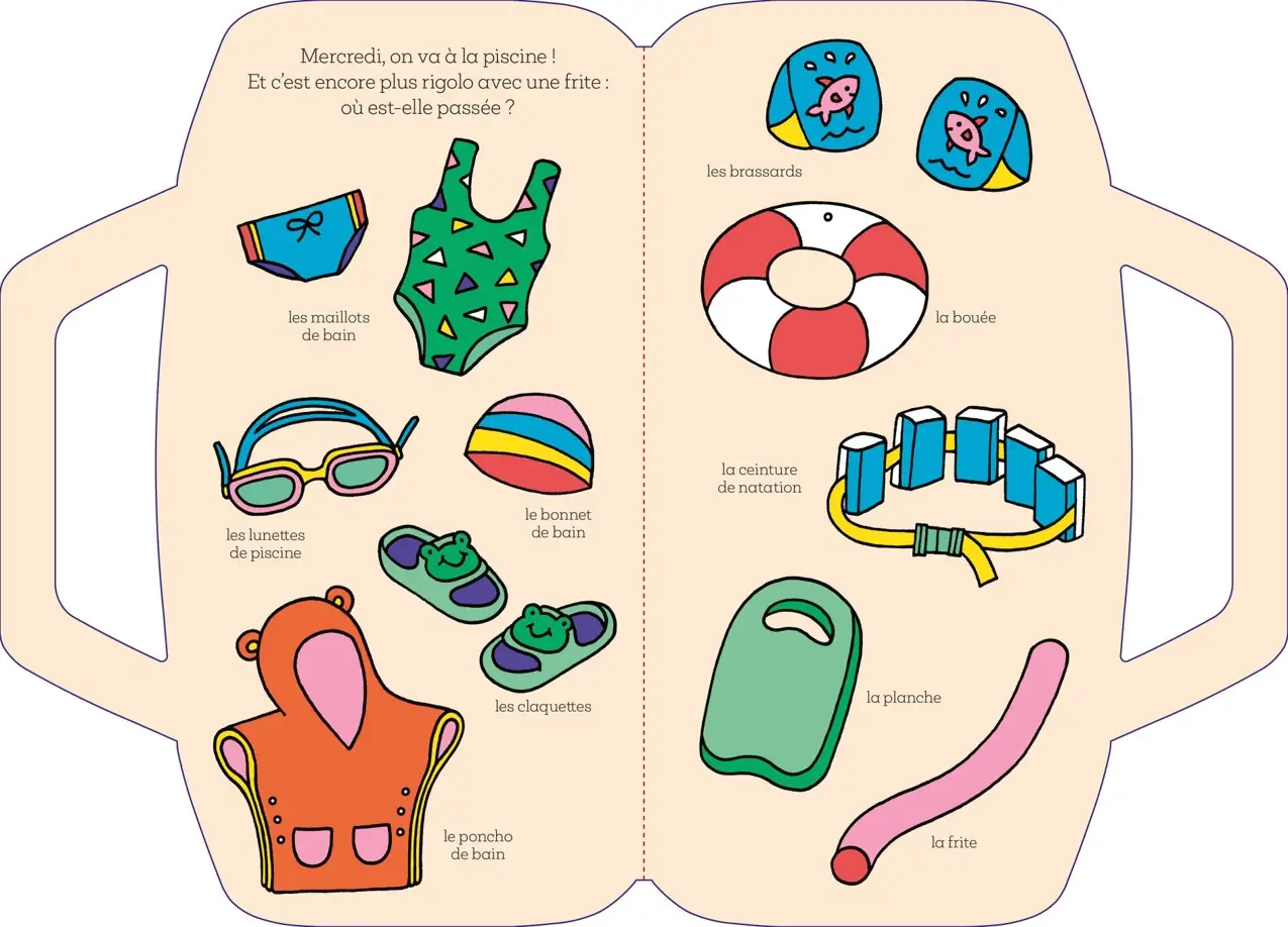 Mon imagier à promener - Mon sac de sport - à emporter partout grâce à la poignée - dès 18 mois - Livre d'éveil - 9782095044008 - page-interieure 02