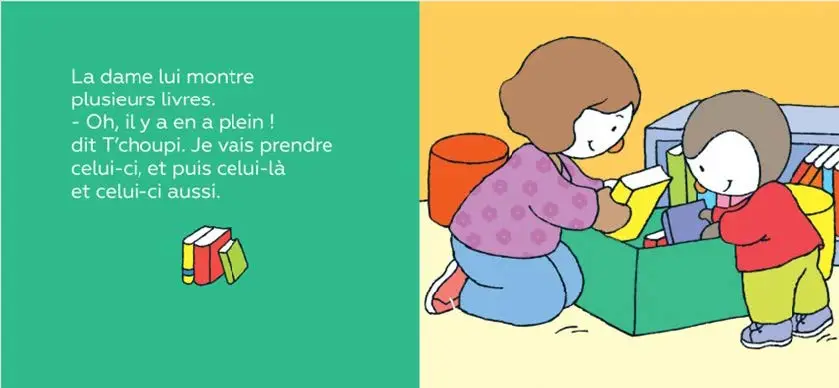 T'choupi va à la bibliothèque - Pour une première visite en douceur dans ce lieu magique - dès 2 ans - Album(s) - 9782095044435 - page-interieure 02