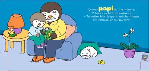 T'choupi avec papi - Tout ce que l'on aime faire avec papi, comme T'choupi - Livre avec des onglets - 1 an et plus - Livre d'éveil - 9782095044480 - page-interieure 02