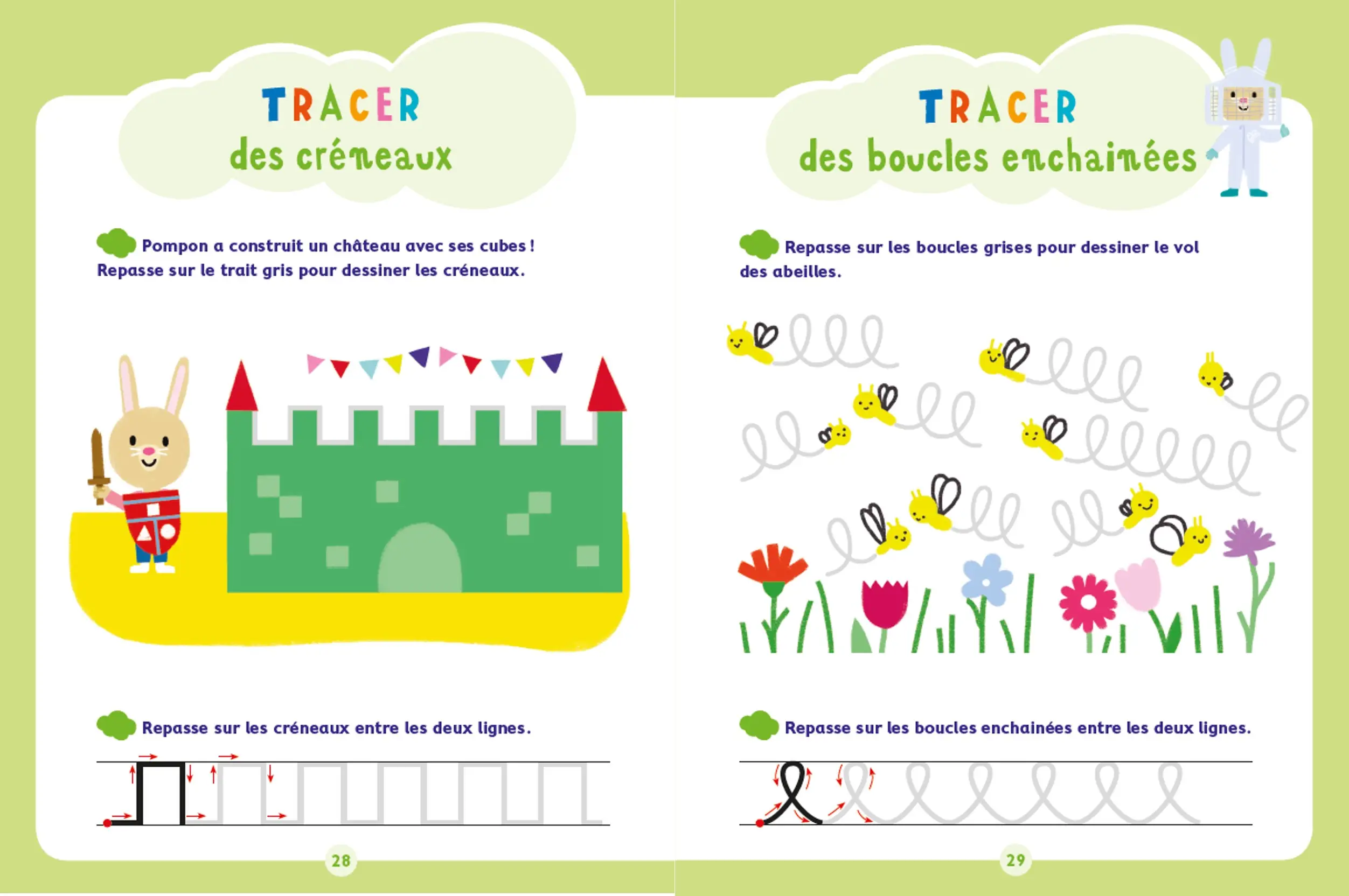 Mon cahier ardoise - Premiers graphismes petite section dès 3-4 ans - Cahier d'exercices - 9782095046262 - page-interieure 02