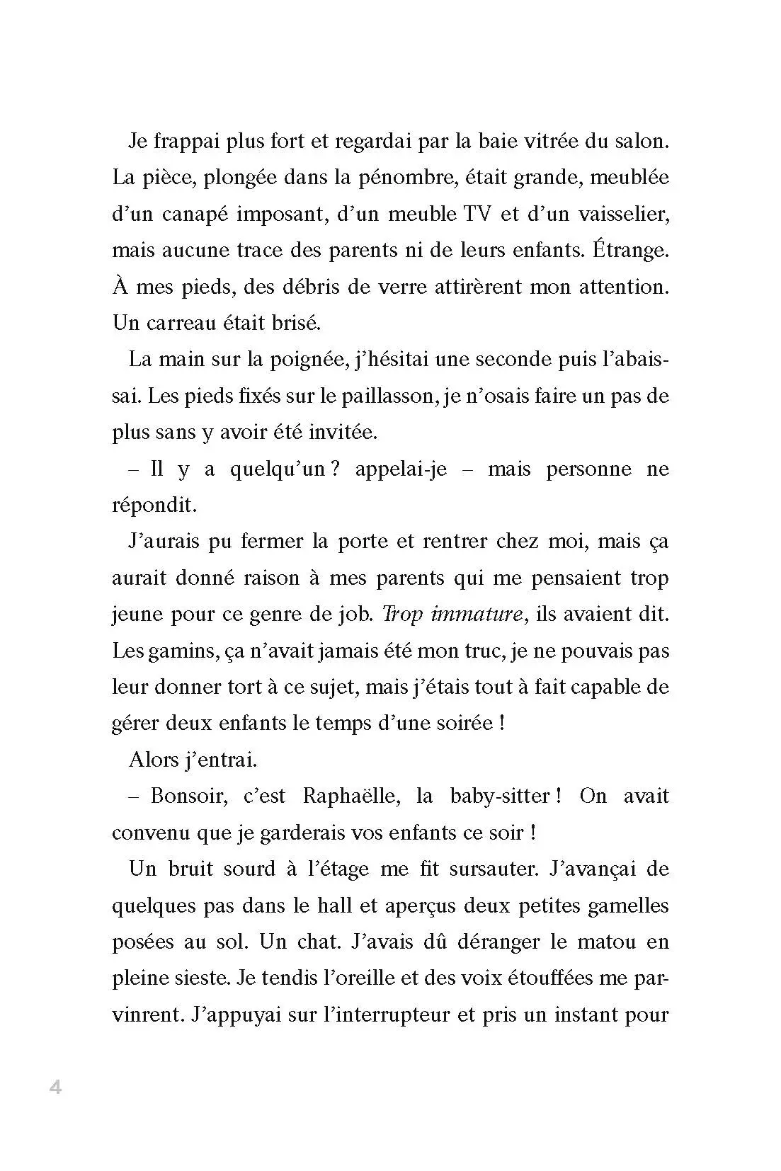 Court toujours - La babysitter - Un huis-clos horrifique à glacer le sang ! - Thriller psychologique pour ados - Audiobook inclus - Roman - 9782095049546 - page-interieure 02