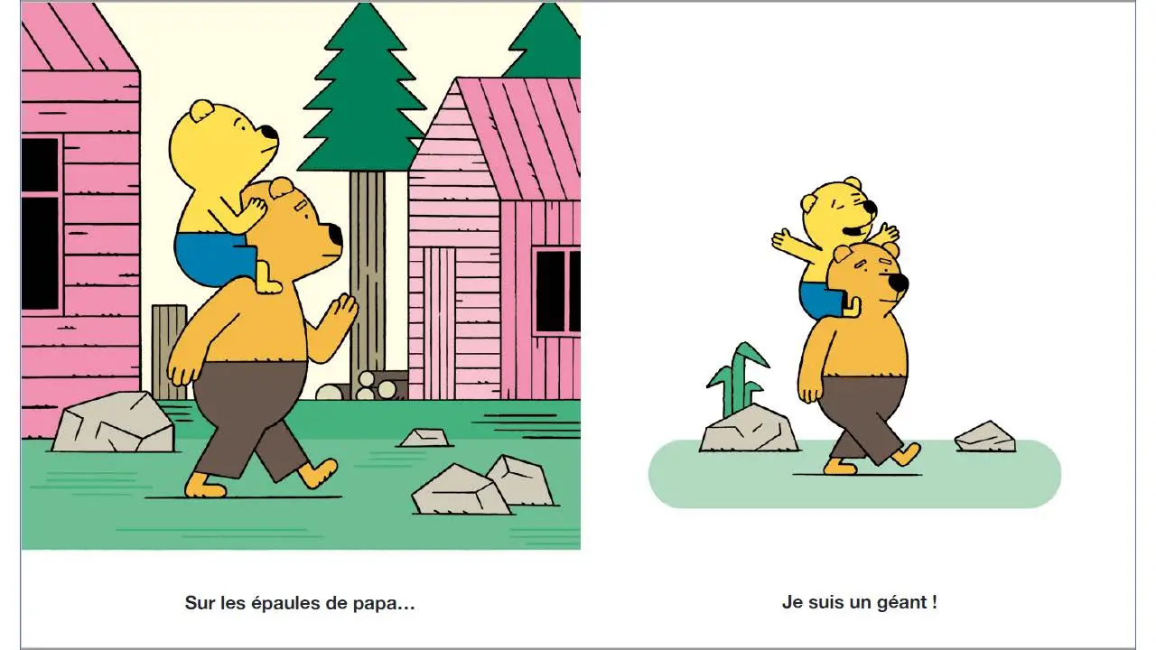 Sur les épaules de papa - Un album plein d'humour et de tendresse sur la relation père-enfant - Dès 2 ans - Album(s) - 9782095053611 - page-interieure 02