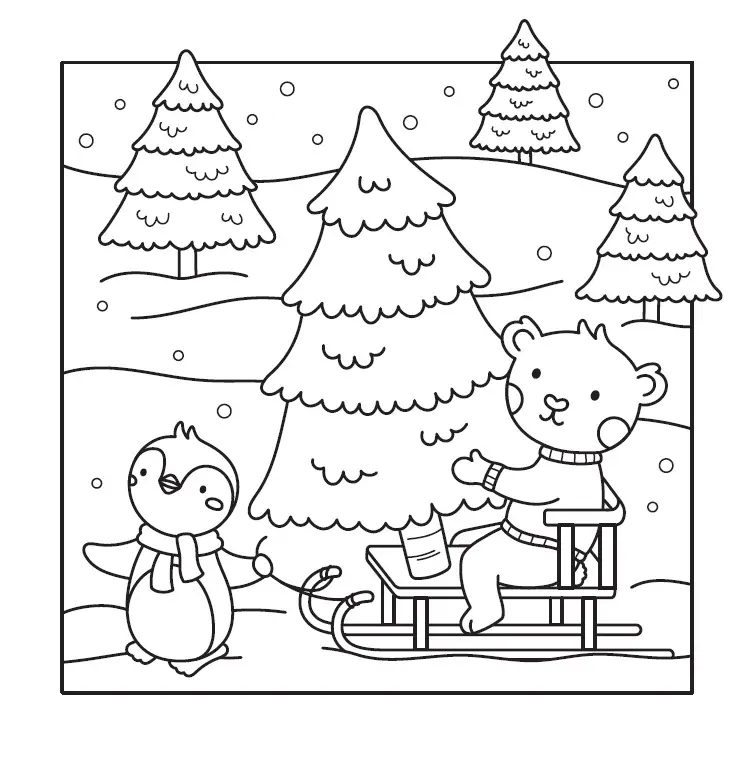 Mon petit monde cosy - So Christmas - Livre de coloriage kawaii avec 30 illustrations de Noël - coloriages adultes - Cahier d'activités - 9782095057961 - page-interieure 02