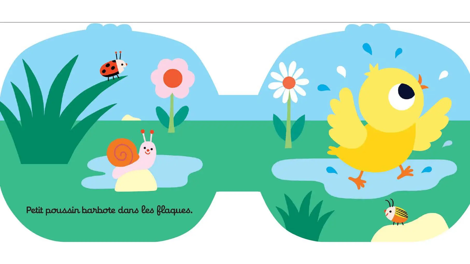 Mes premiers livres de bain - Petit poussin et Petite grenouille - Coffret de 2 livres avec pouet - dès 4 mois - Livre d'éveil - 9782095058425 - page-interieure 02