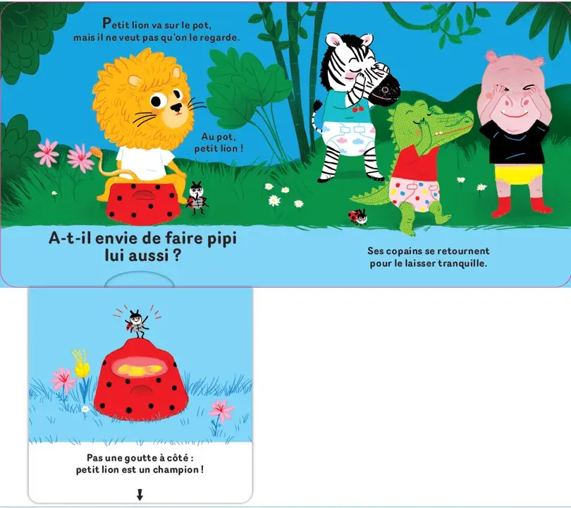 Au pot, les super-héros ! - Pour transformer l'apprentissage du pot en une aventure héroïque ! - Dès 18 mois - Livre d'éveil - 9782095058845 - page-interieure 02