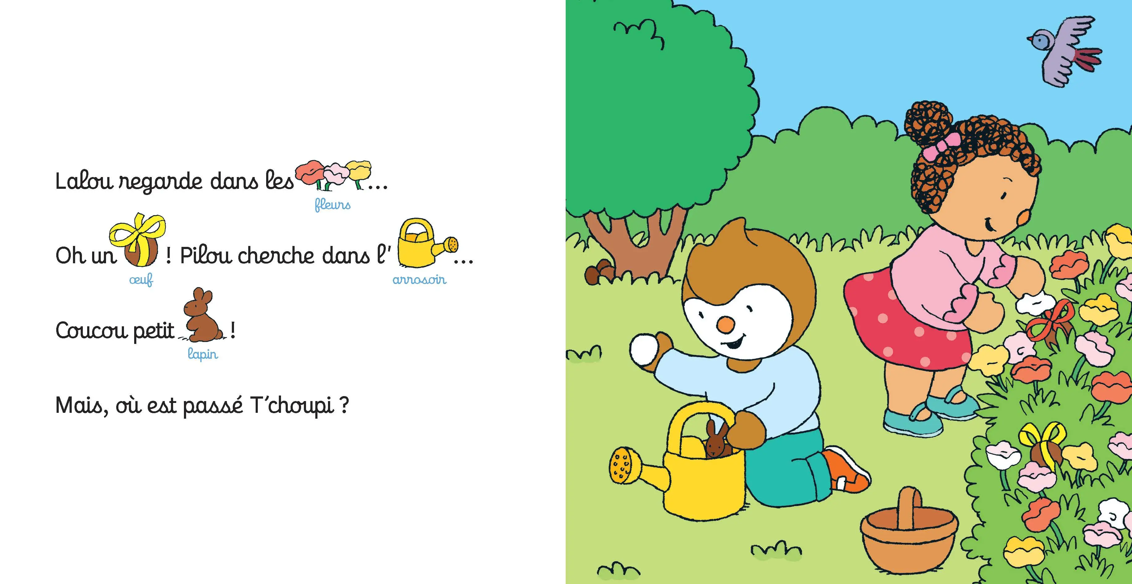 T'choupi et les oeufs de Pâques - Une histoire à deux voix - Dès 2 ans  - Album(s) - 9782095060909 - page-interieure 02